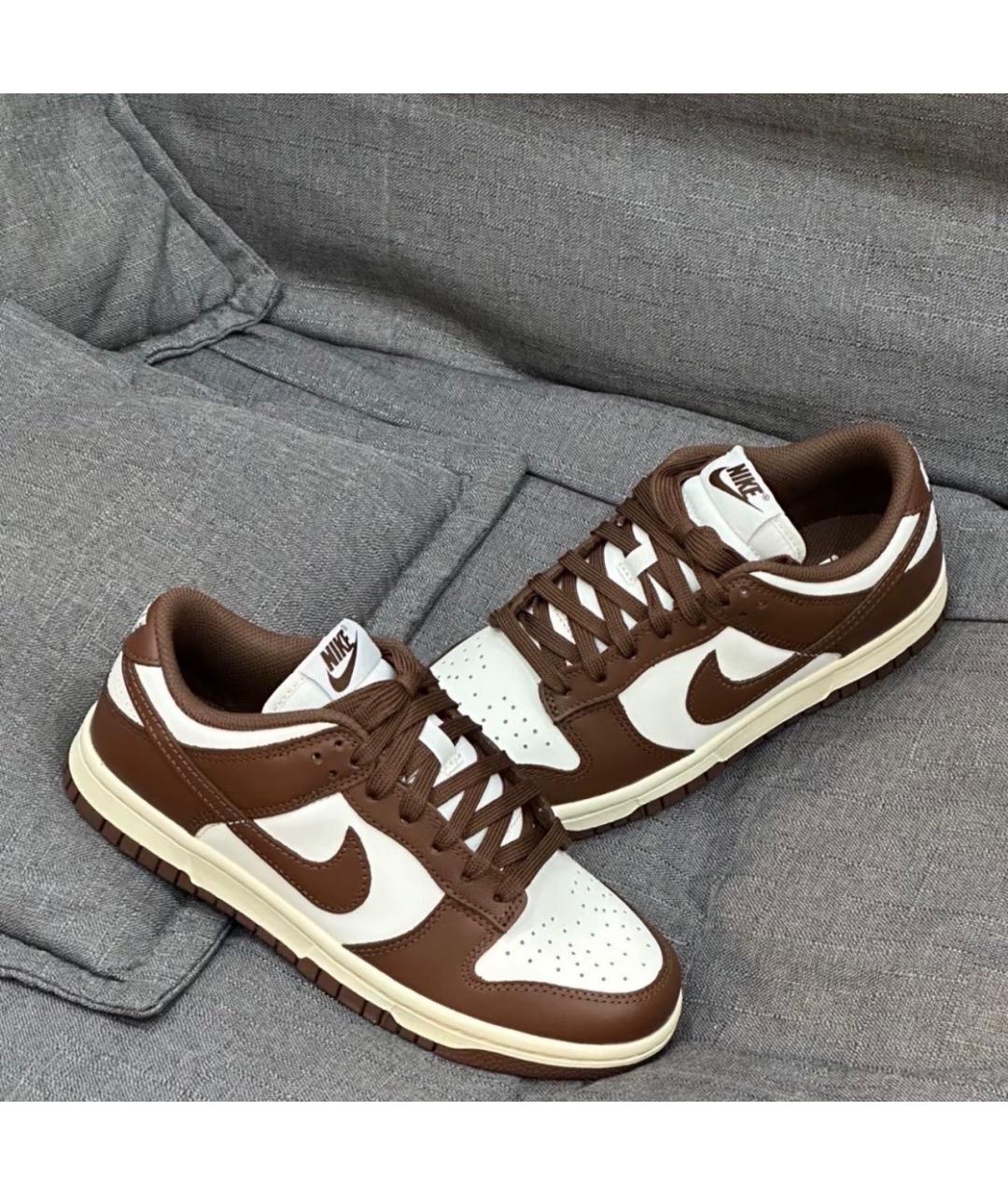 NIKE Коричневые кожаные кроссовки, фото 3