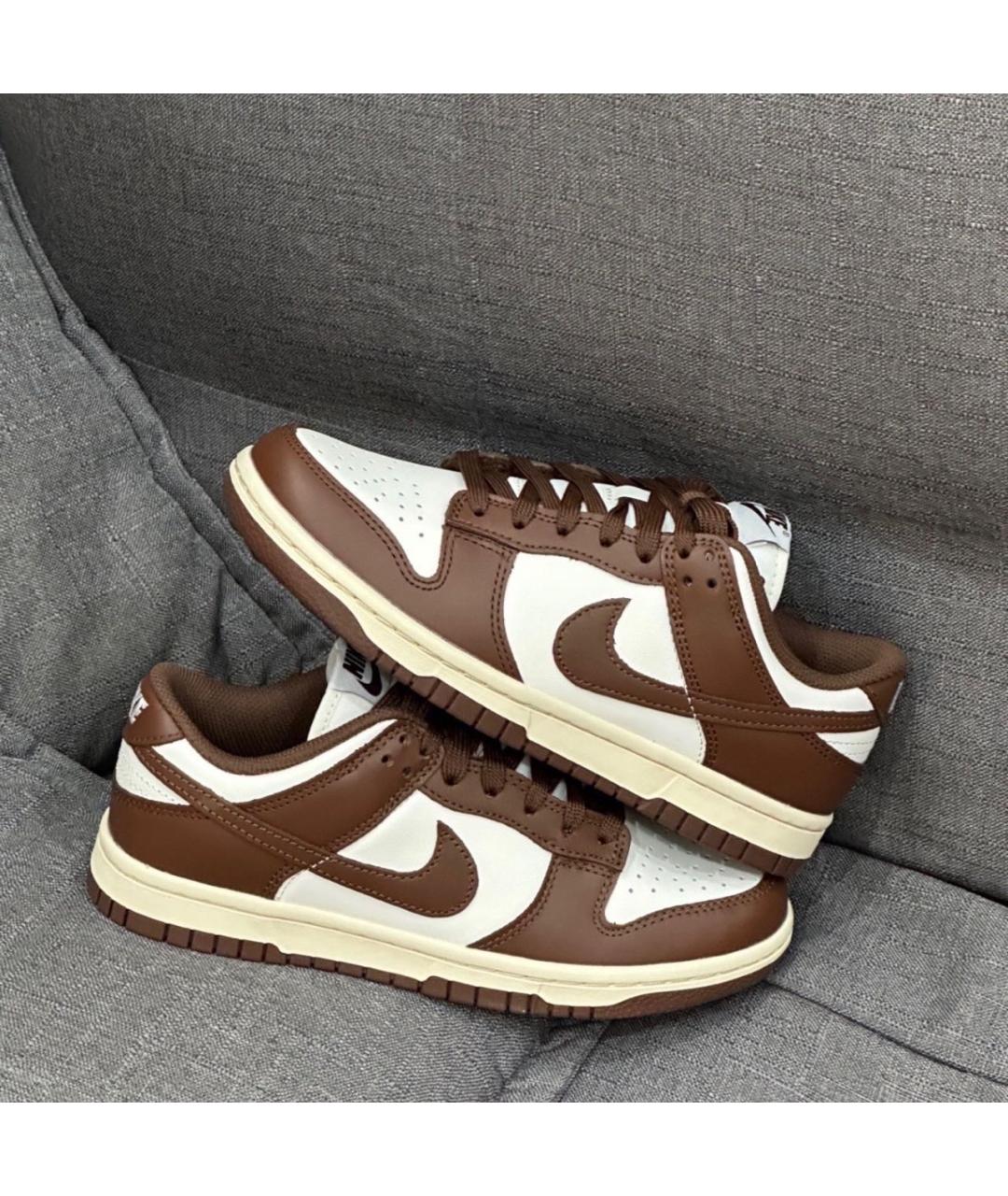 NIKE Коричневые кожаные кроссовки, фото 2