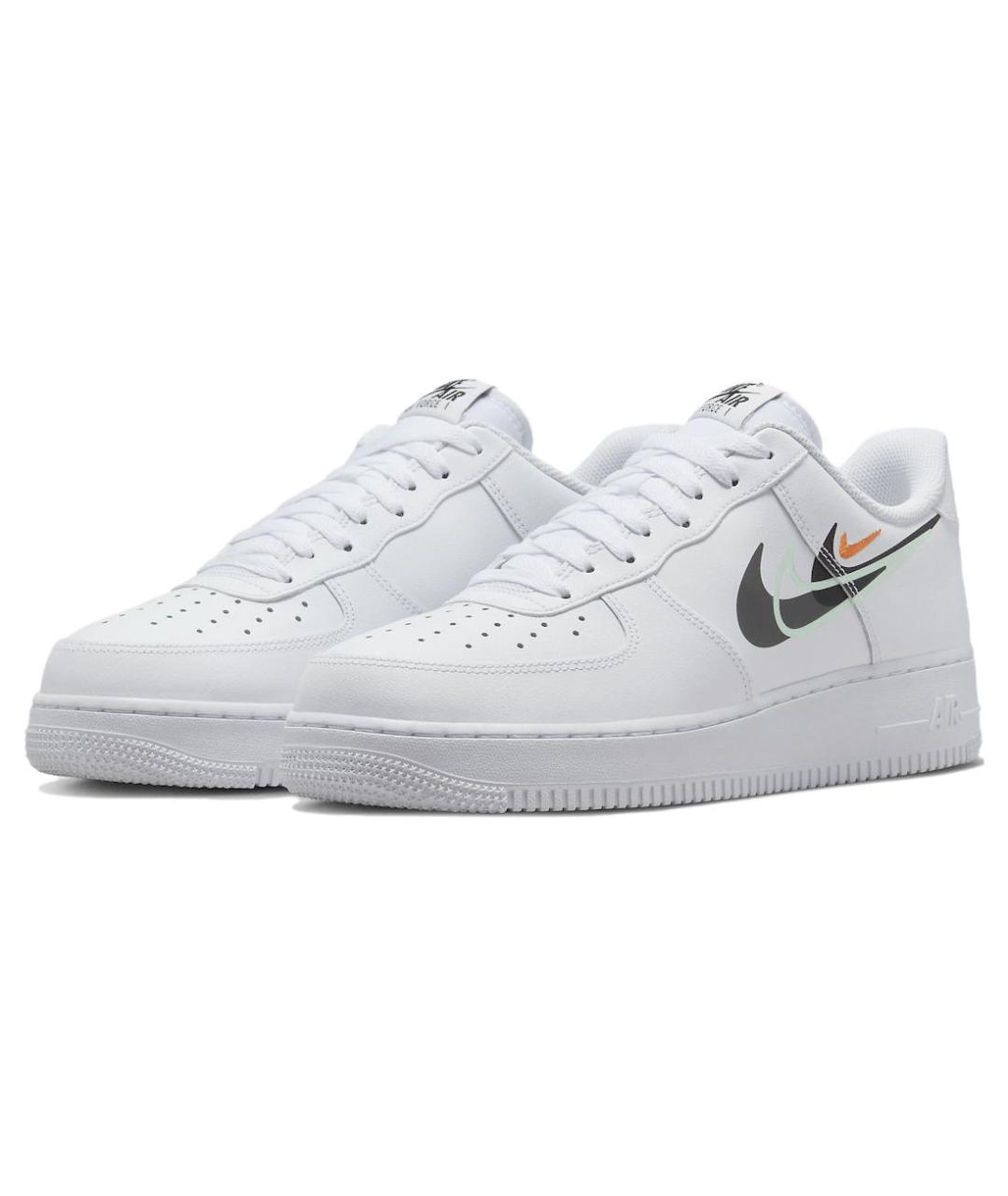 NIKE Белые кожаные низкие кроссовки / кеды, фото 4