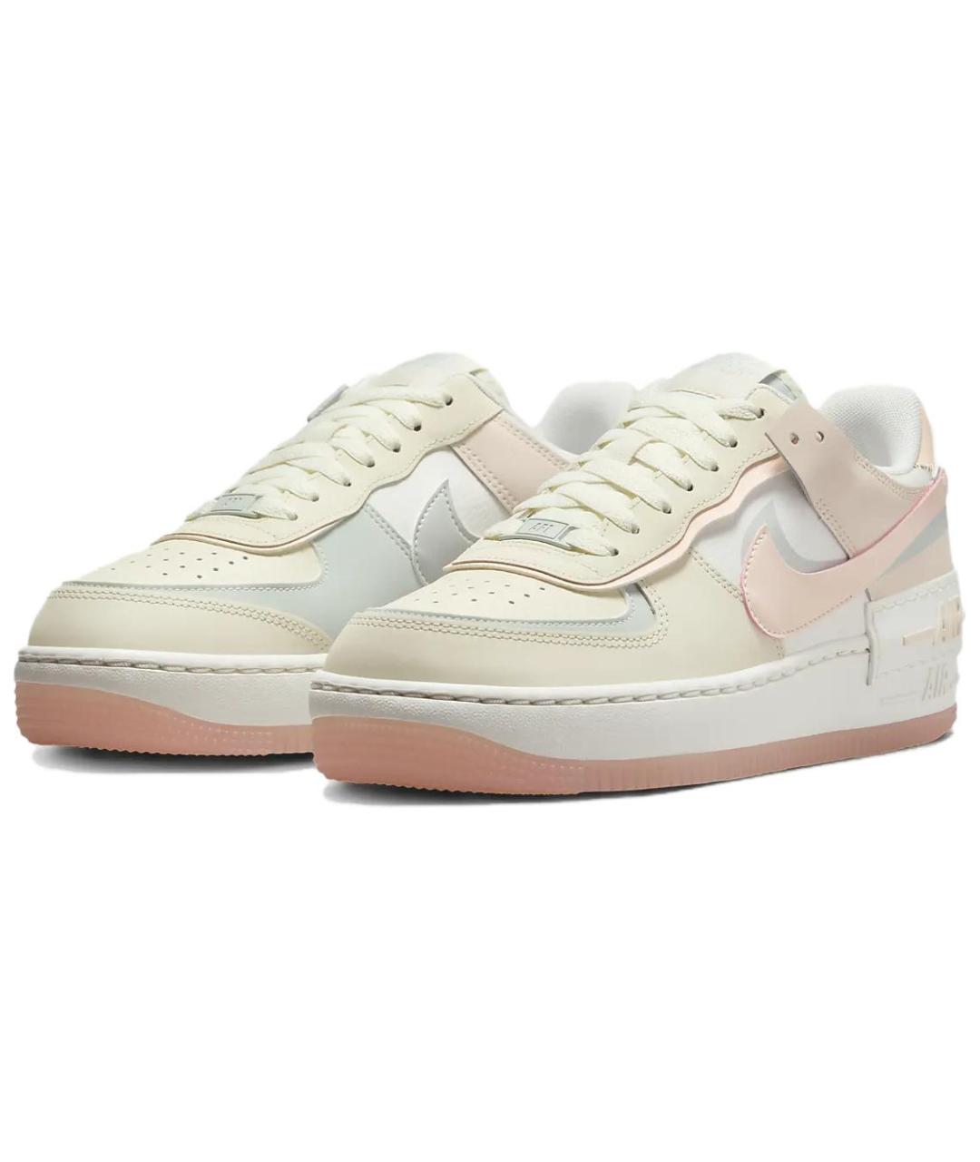 NIKE Бежевые кожаные кроссовки, фото 4