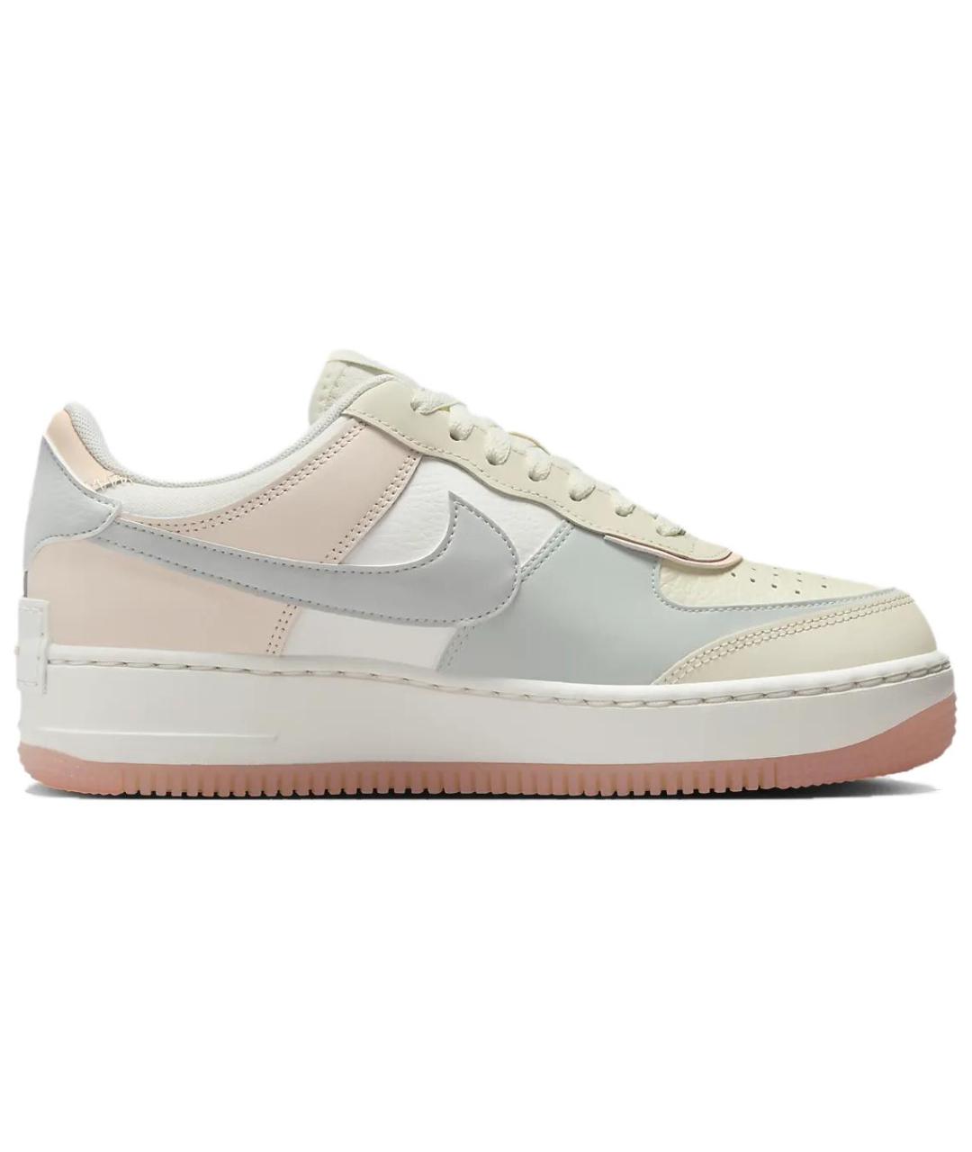 NIKE Бежевые кожаные кроссовки, фото 3