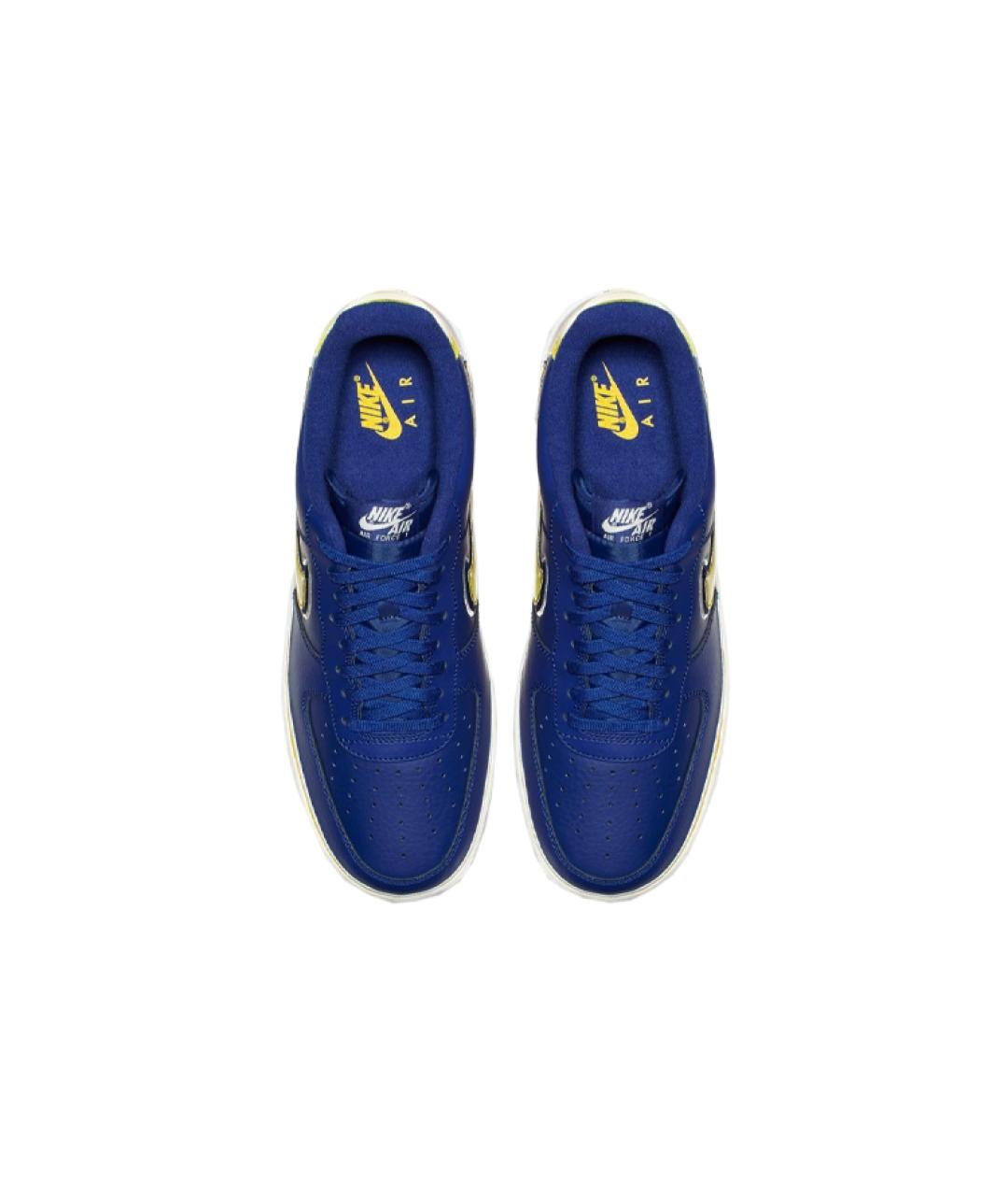 NIKE Синие кожаные кроссовки, фото 5