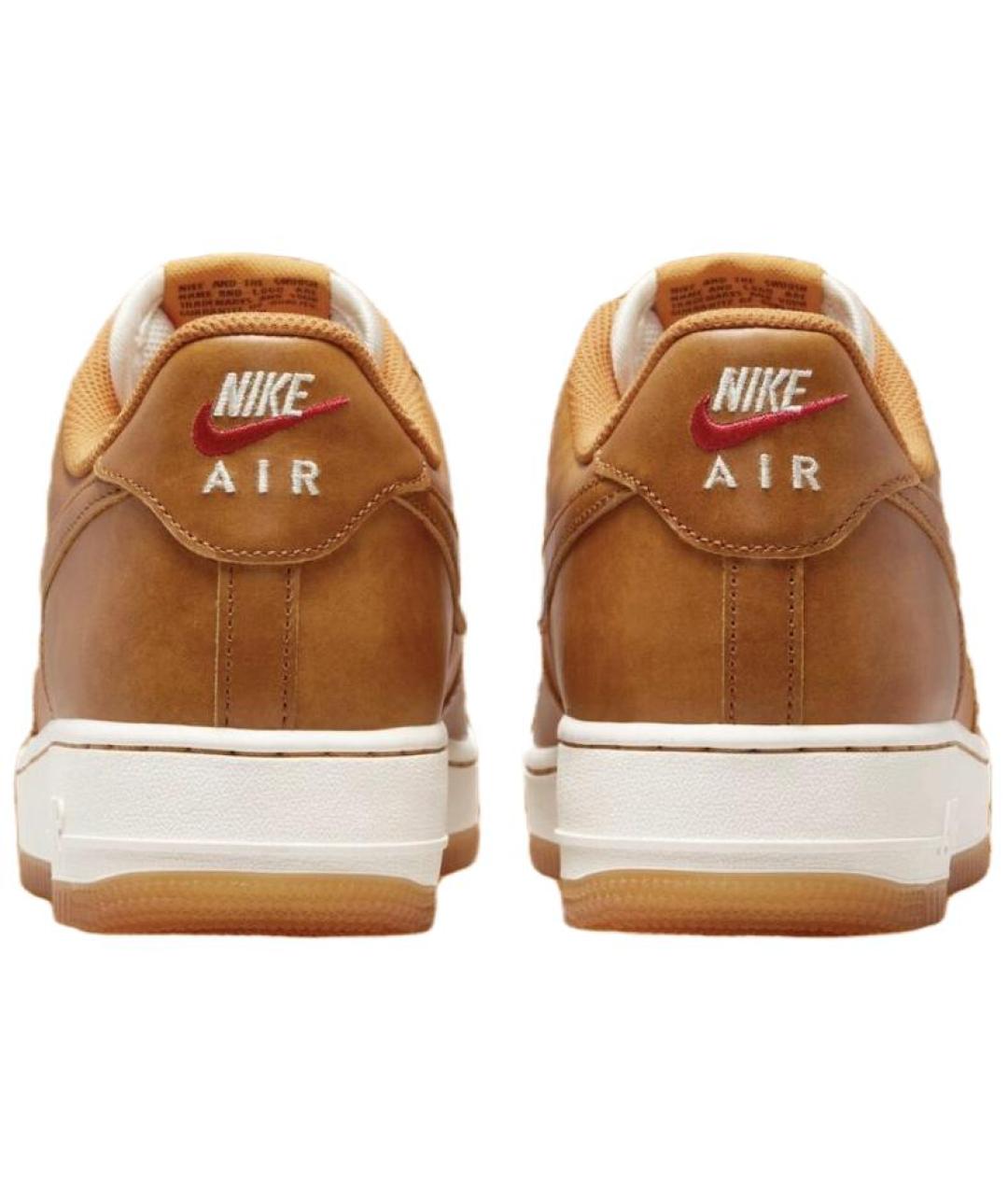 NIKE Коричневые кожаные низкие кроссовки / кеды, фото 6