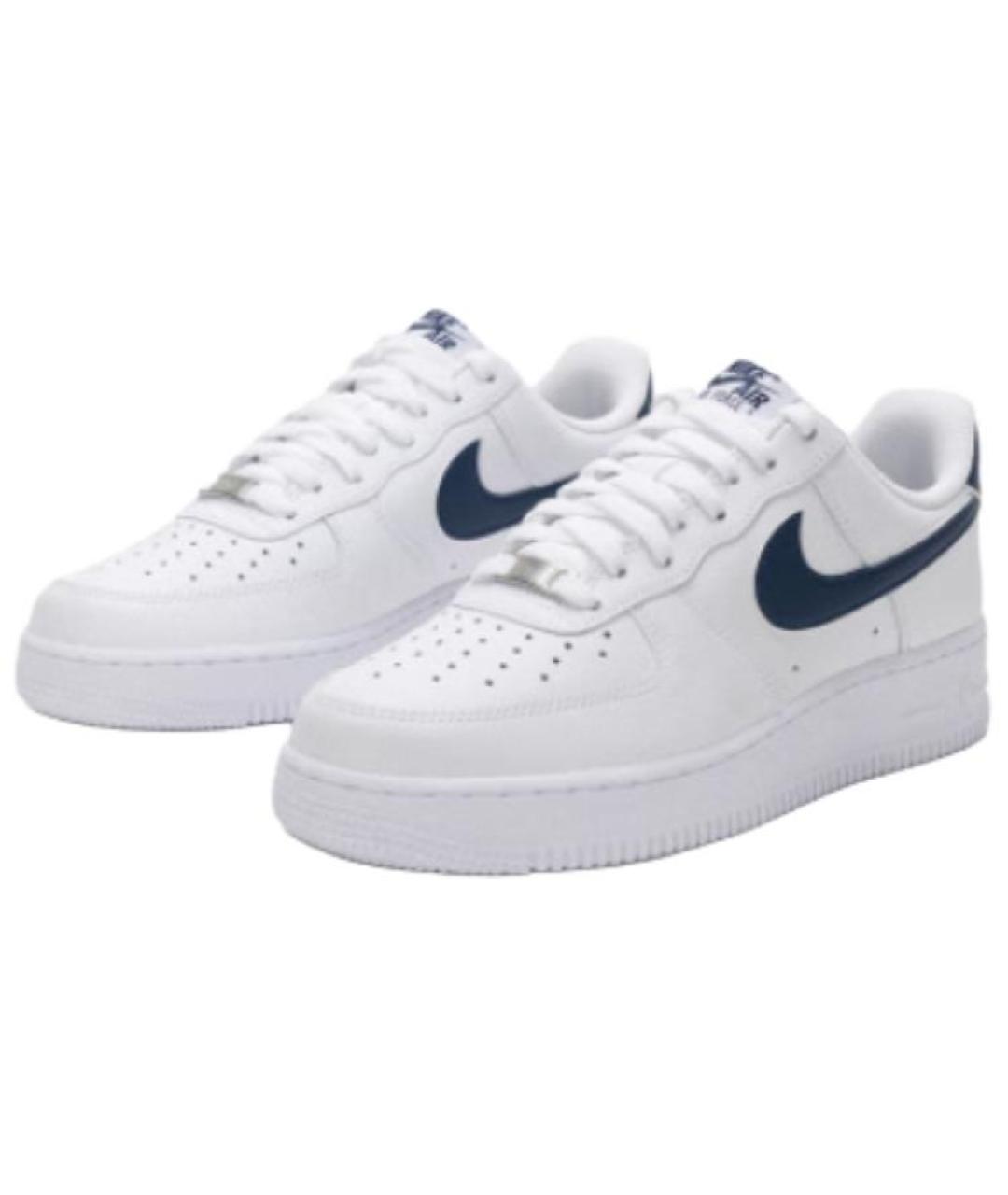 NIKE Белые кожаные низкие кроссовки / кеды, фото 4