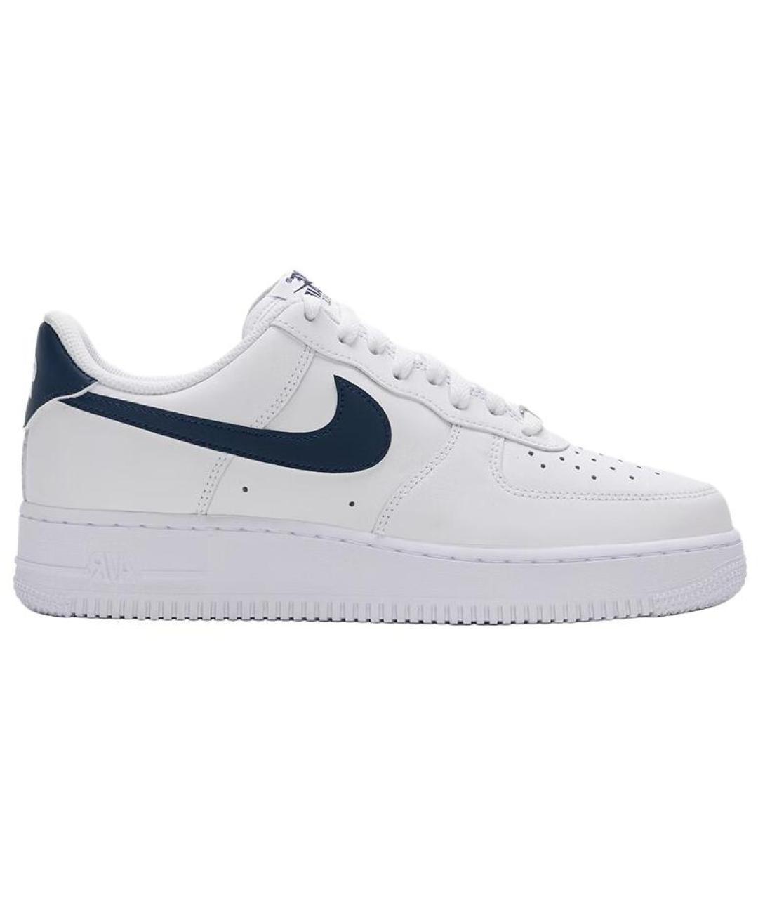NIKE Белые кожаные низкие кроссовки / кеды, фото 1