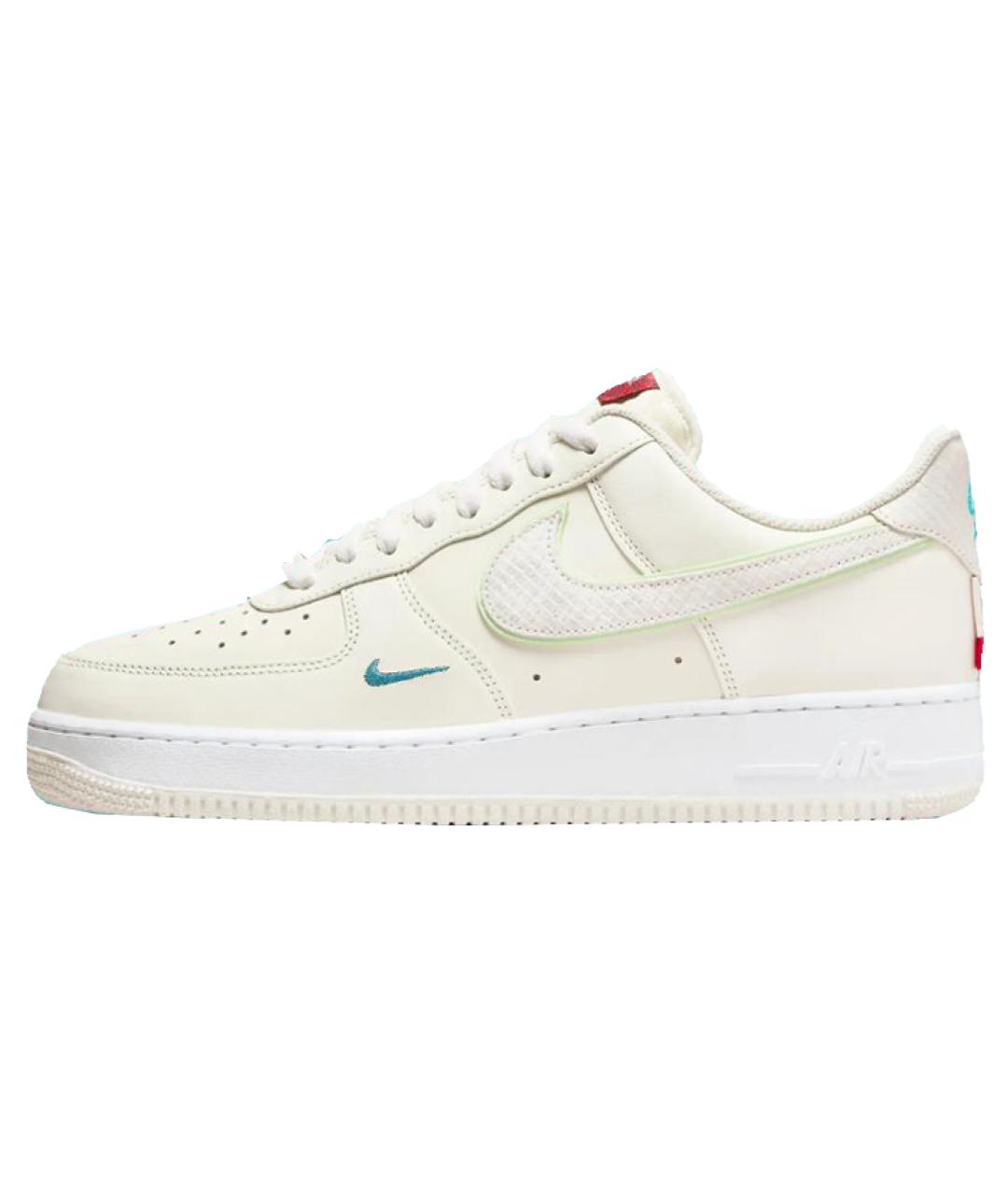 NIKE Бежевые кожаные кроссовки, фото 3