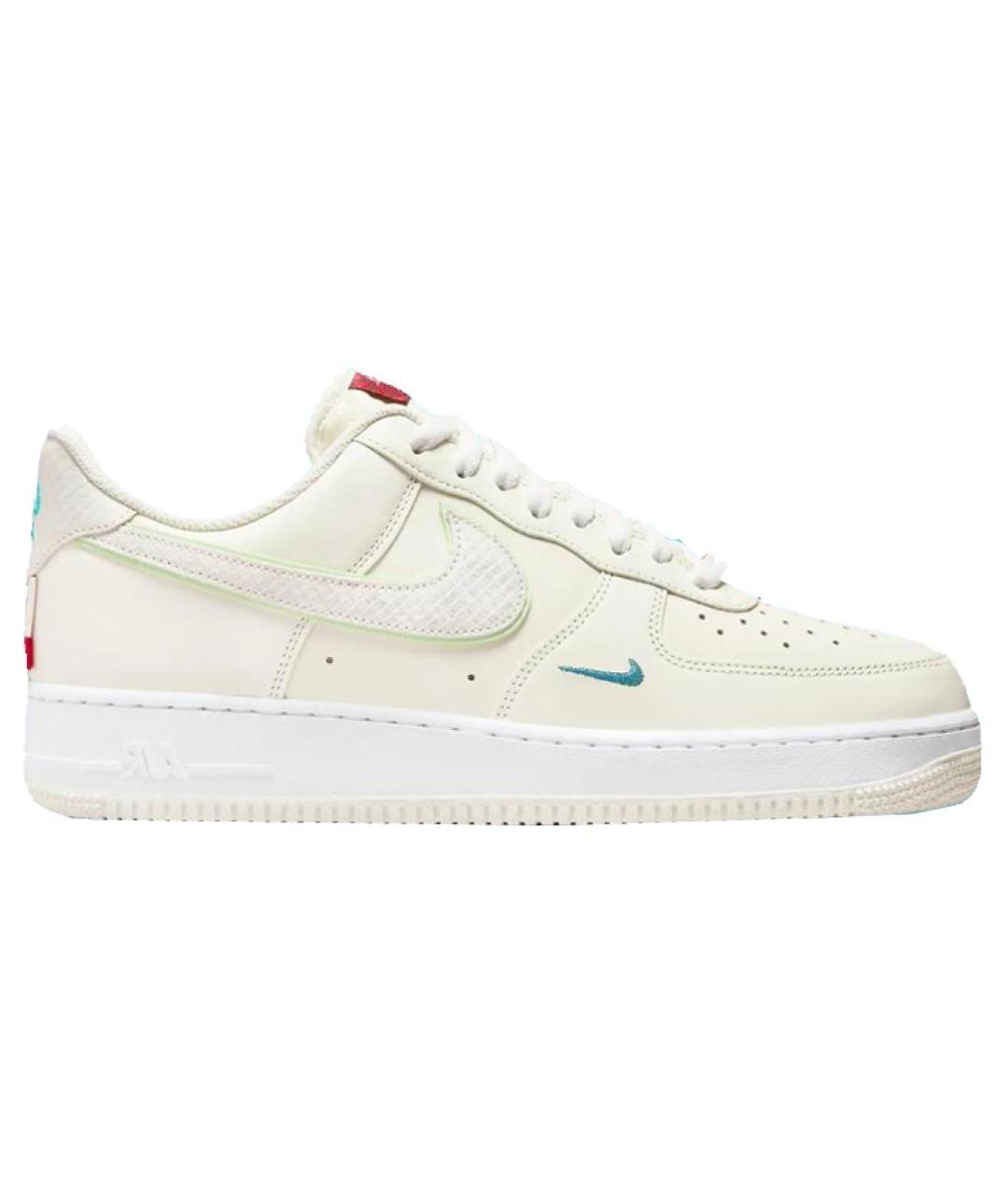 NIKE Бежевые кожаные кроссовки, фото 1