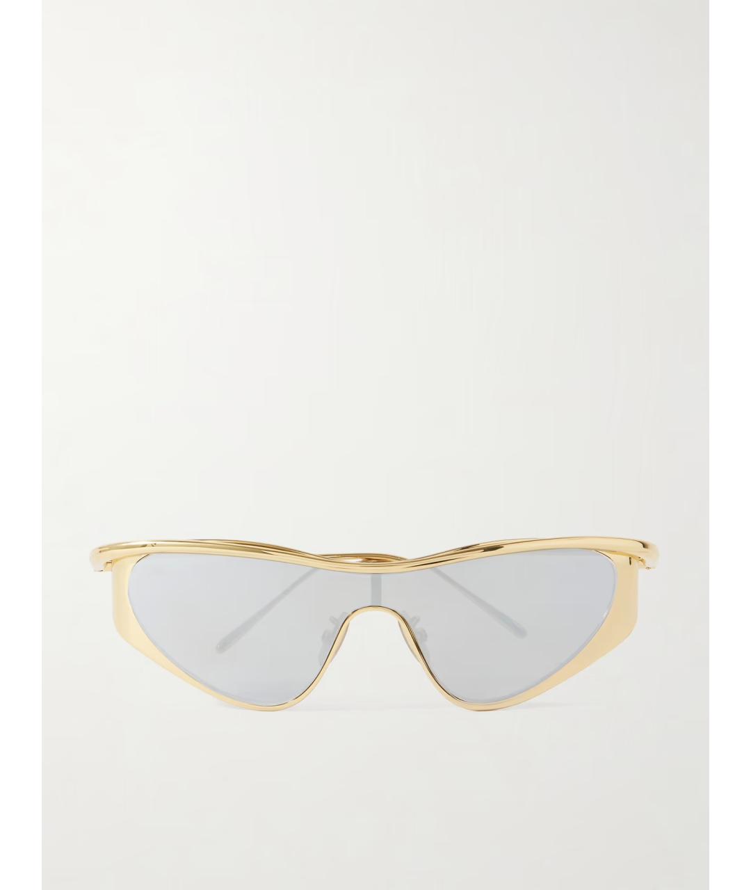 LOEWE Золотые металлические солнцезащитные очки, фото 5