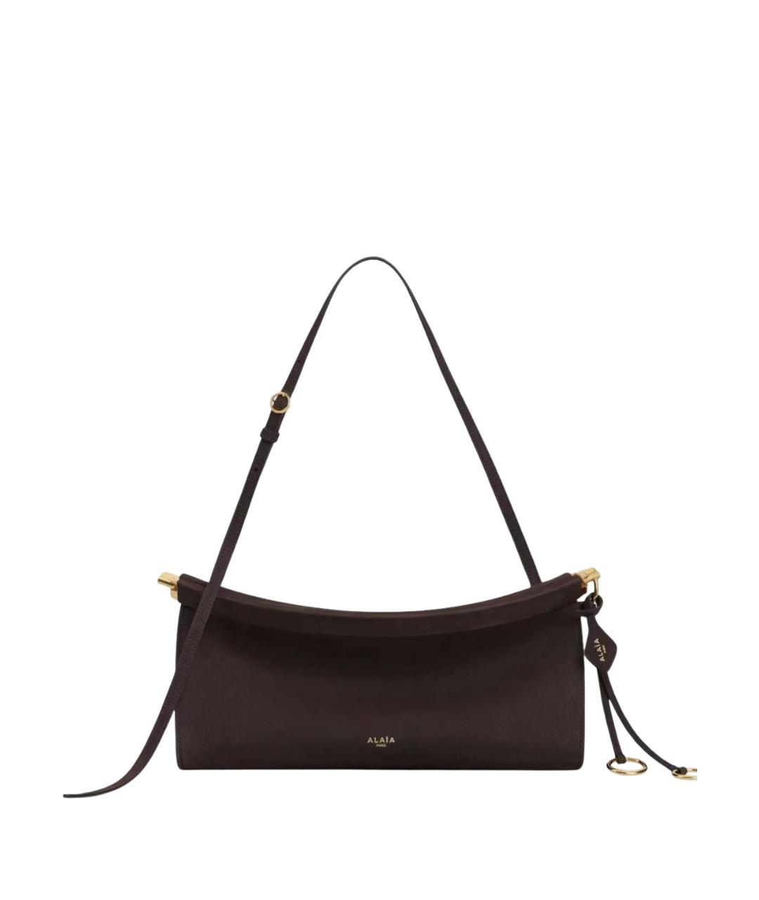 ALAIA Коричневая замшевая сумка с короткими ручками, фото 1