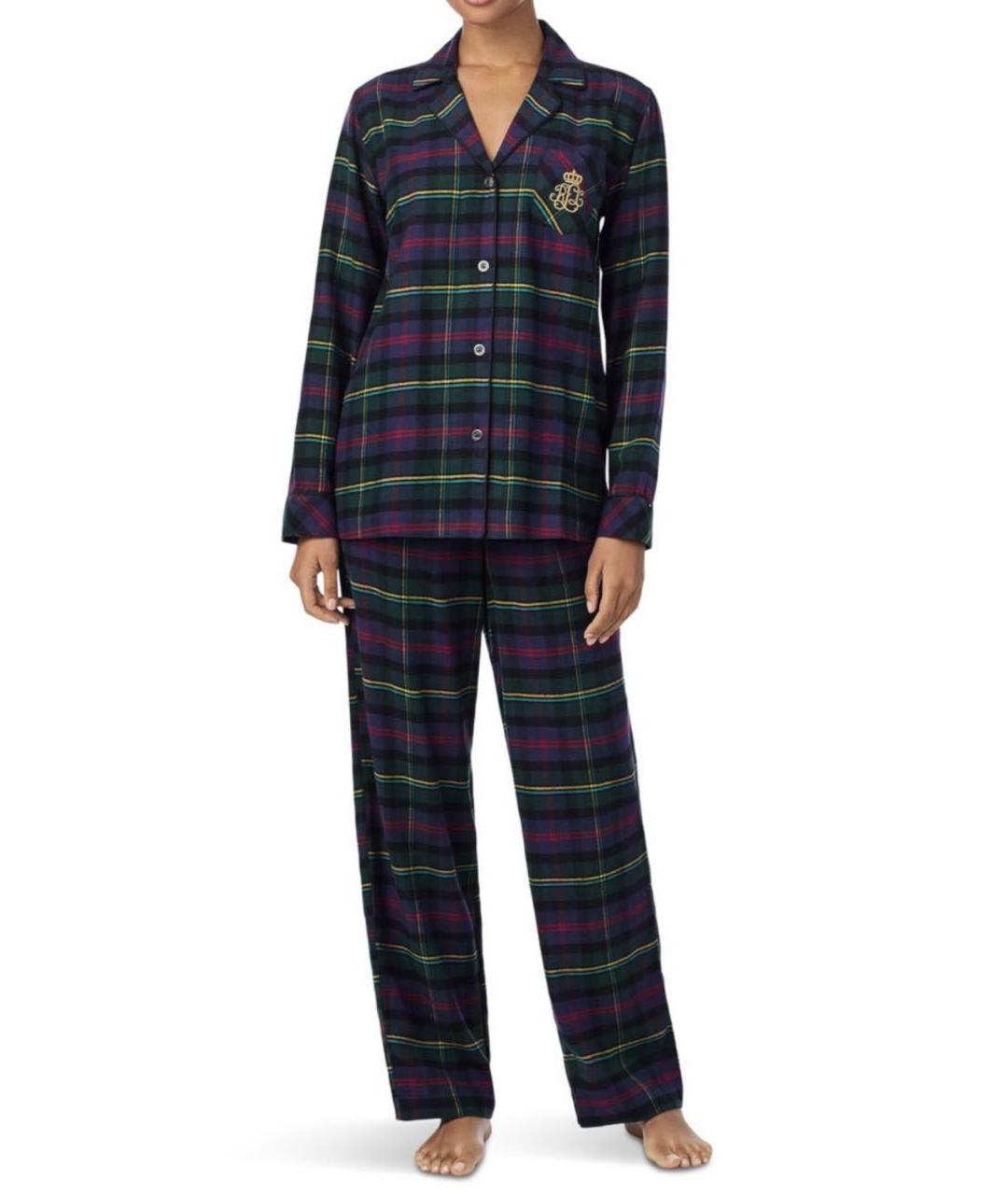 RALPH LAUREN Темно-синяя хлопковая пижама, фото 3