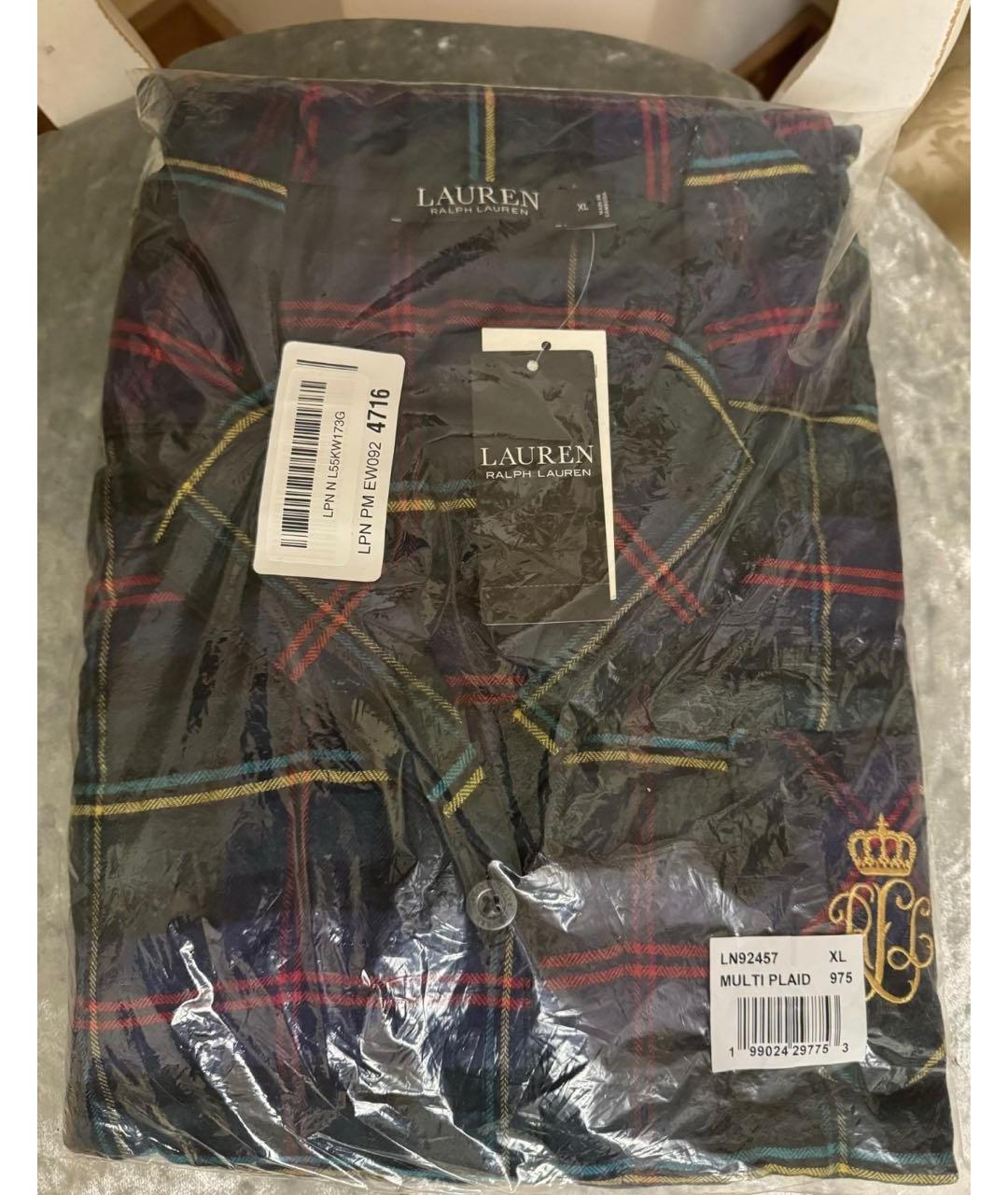 RALPH LAUREN Темно-синяя хлопковая пижама, фото 5