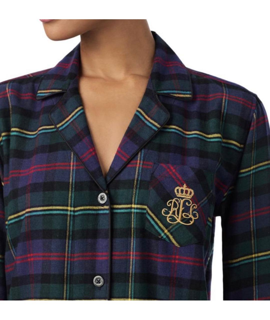 RALPH LAUREN Темно-синяя хлопковая пижама, фото 2