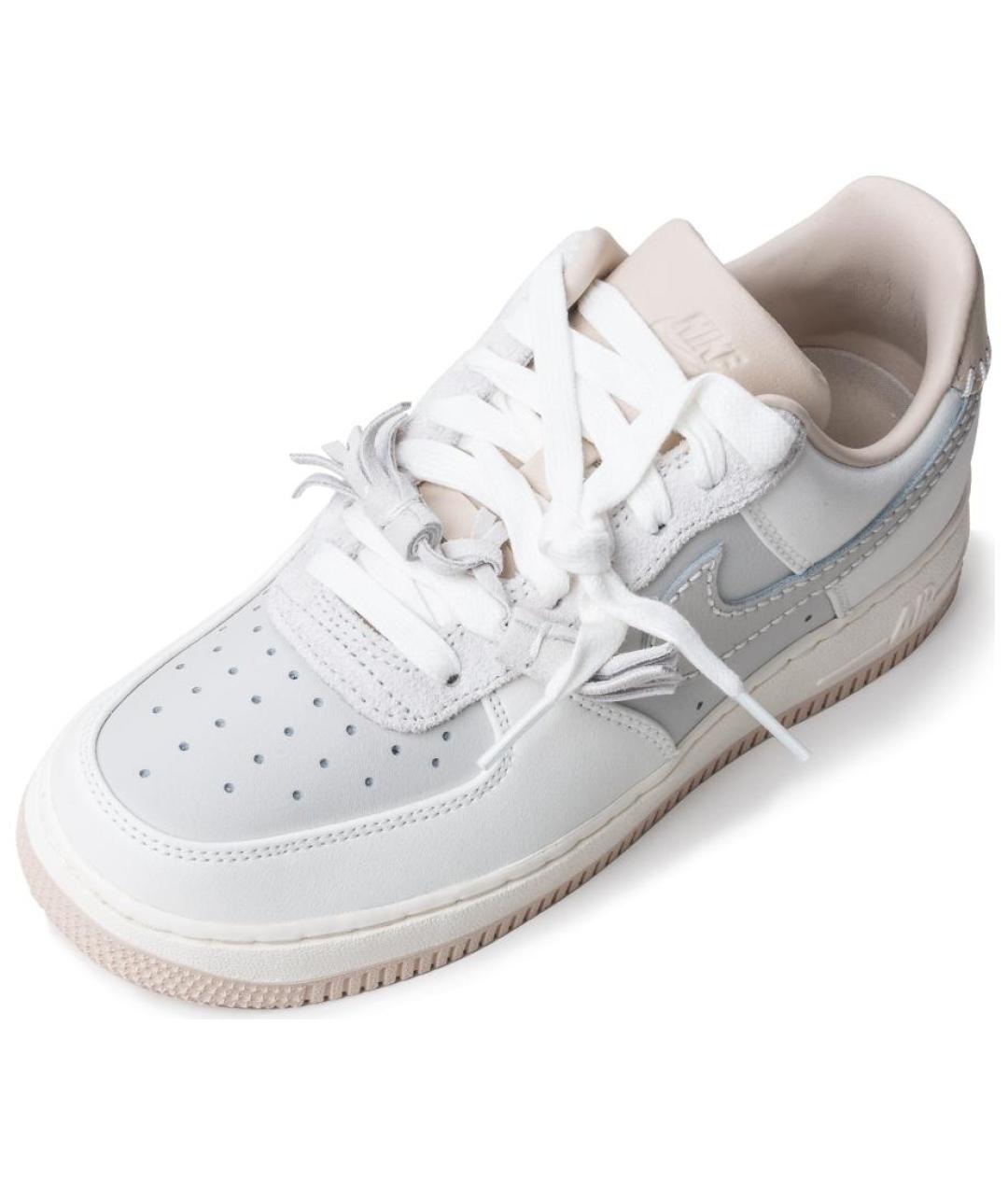 NIKE Бежевые кожаные кроссовки, фото 4