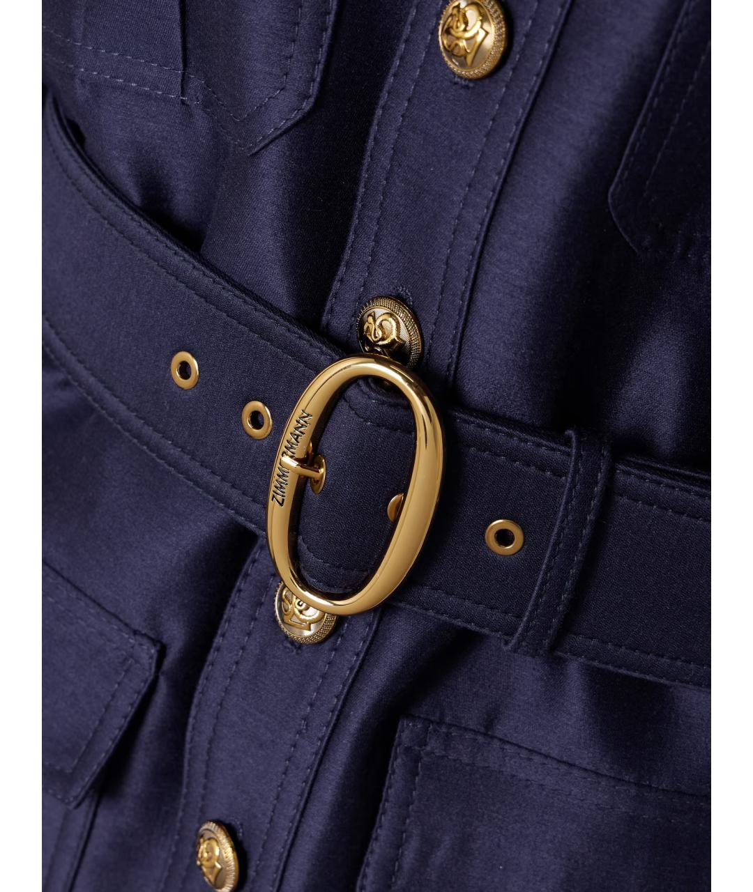 ZIMMERMANN Темно-синий шерстяной жакет/пиджак, фото 4