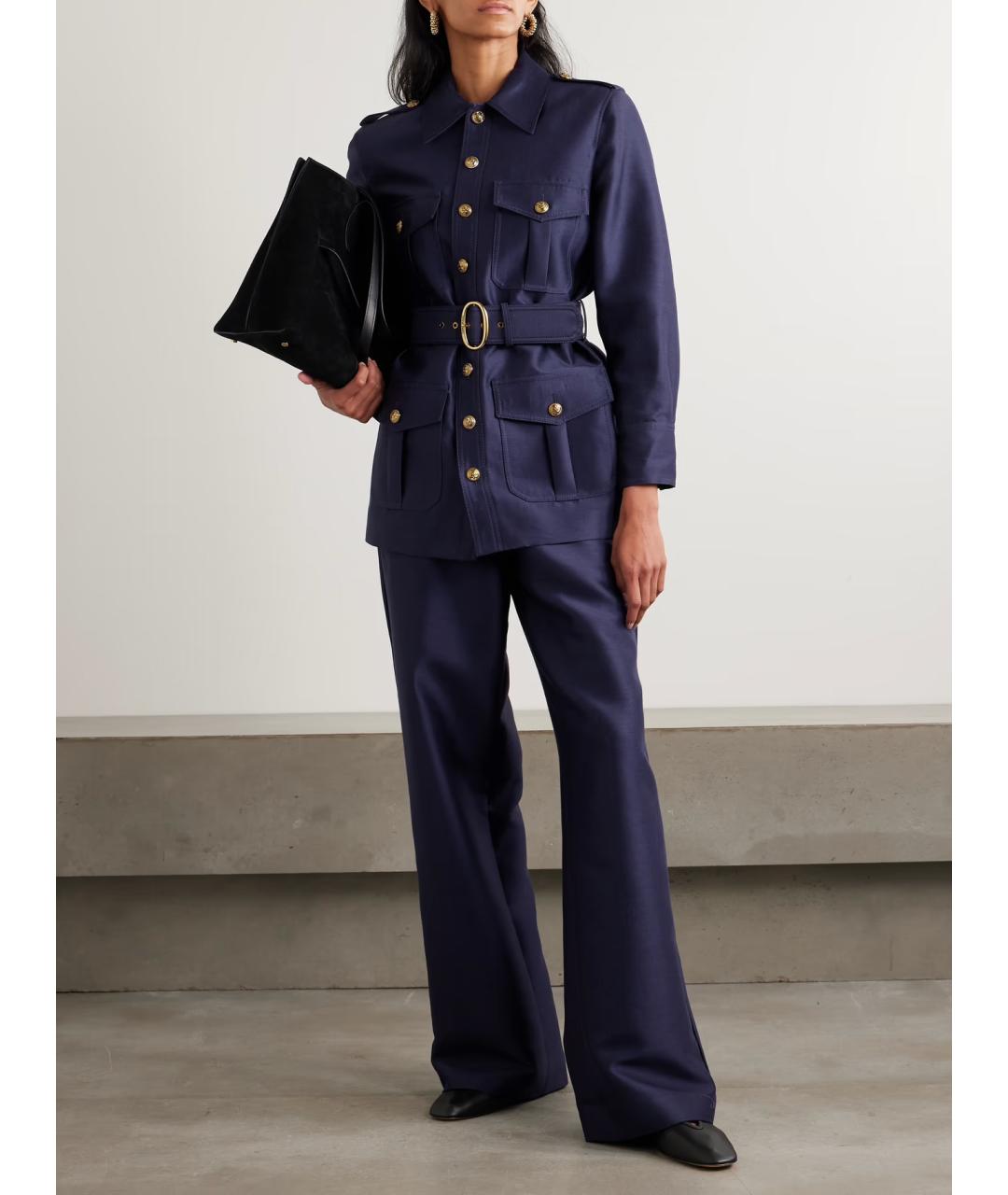 ZIMMERMANN Темно-синий шерстяной жакет/пиджак, фото 2