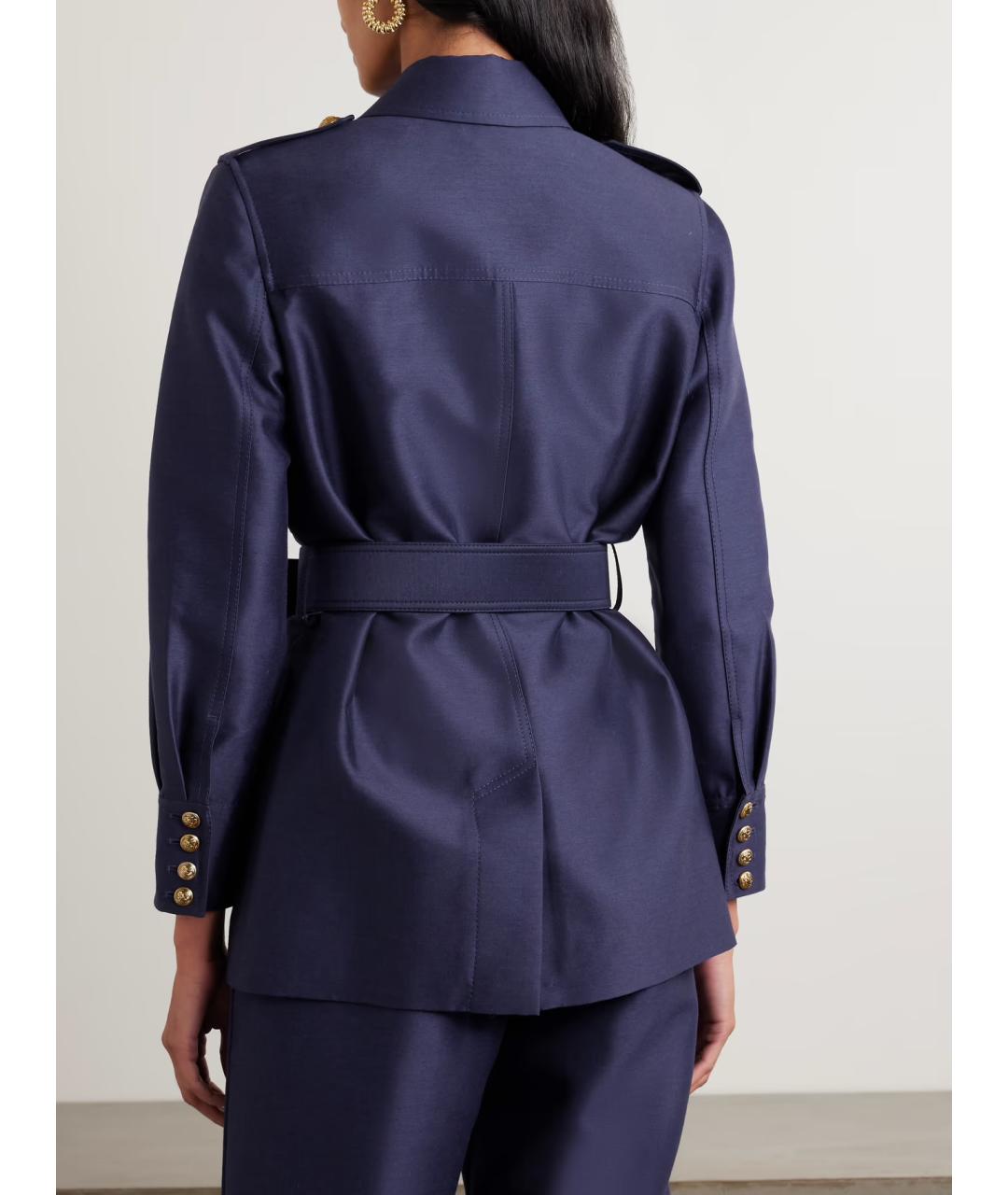 ZIMMERMANN Темно-синий шерстяной жакет/пиджак, фото 3