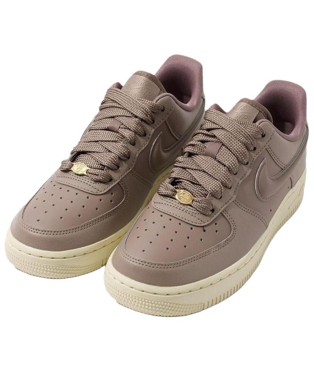 NIKE Коричневые кожаные кроссовки, фото 3