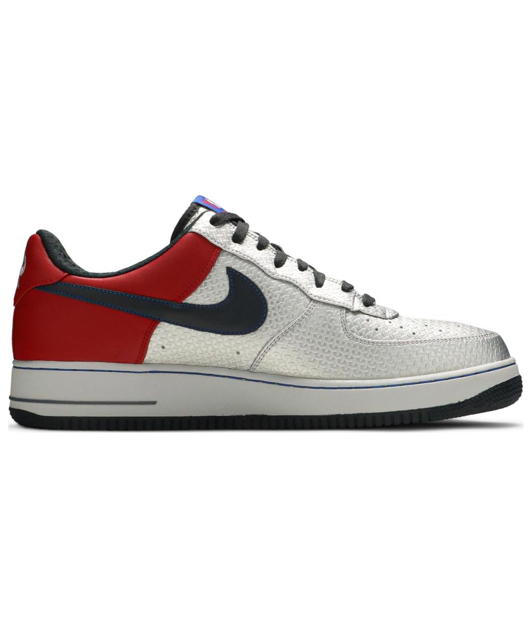 NIKE Серебряные кожаные низкие кроссовки / кеды, фото 1