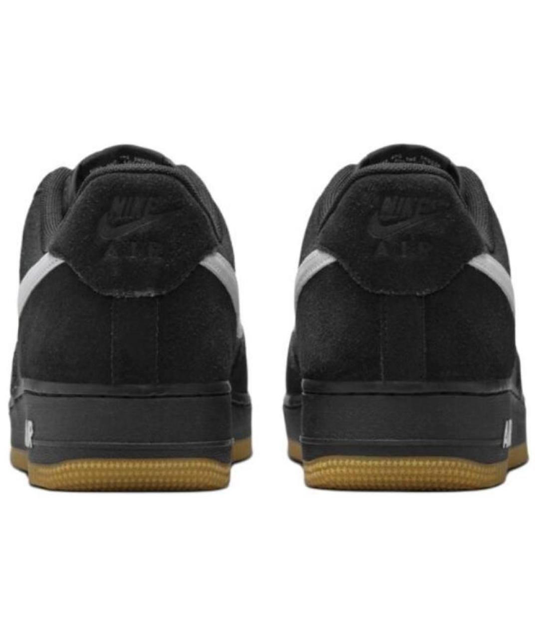 NIKE Черные кожаные низкие кроссовки / кеды, фото 5