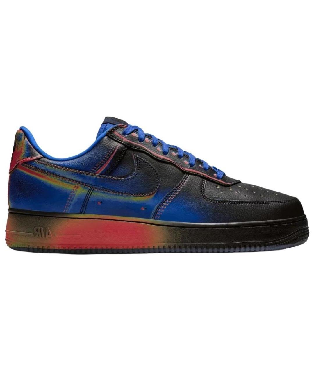 NIKE Черные кожаные низкие кроссовки / кеды, фото 1