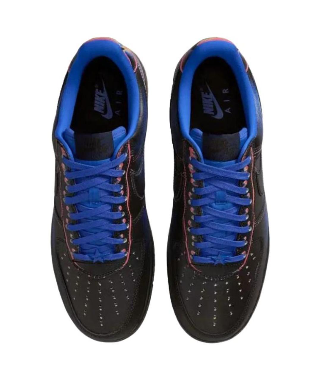 NIKE Черные кожаные низкие кроссовки / кеды, фото 5