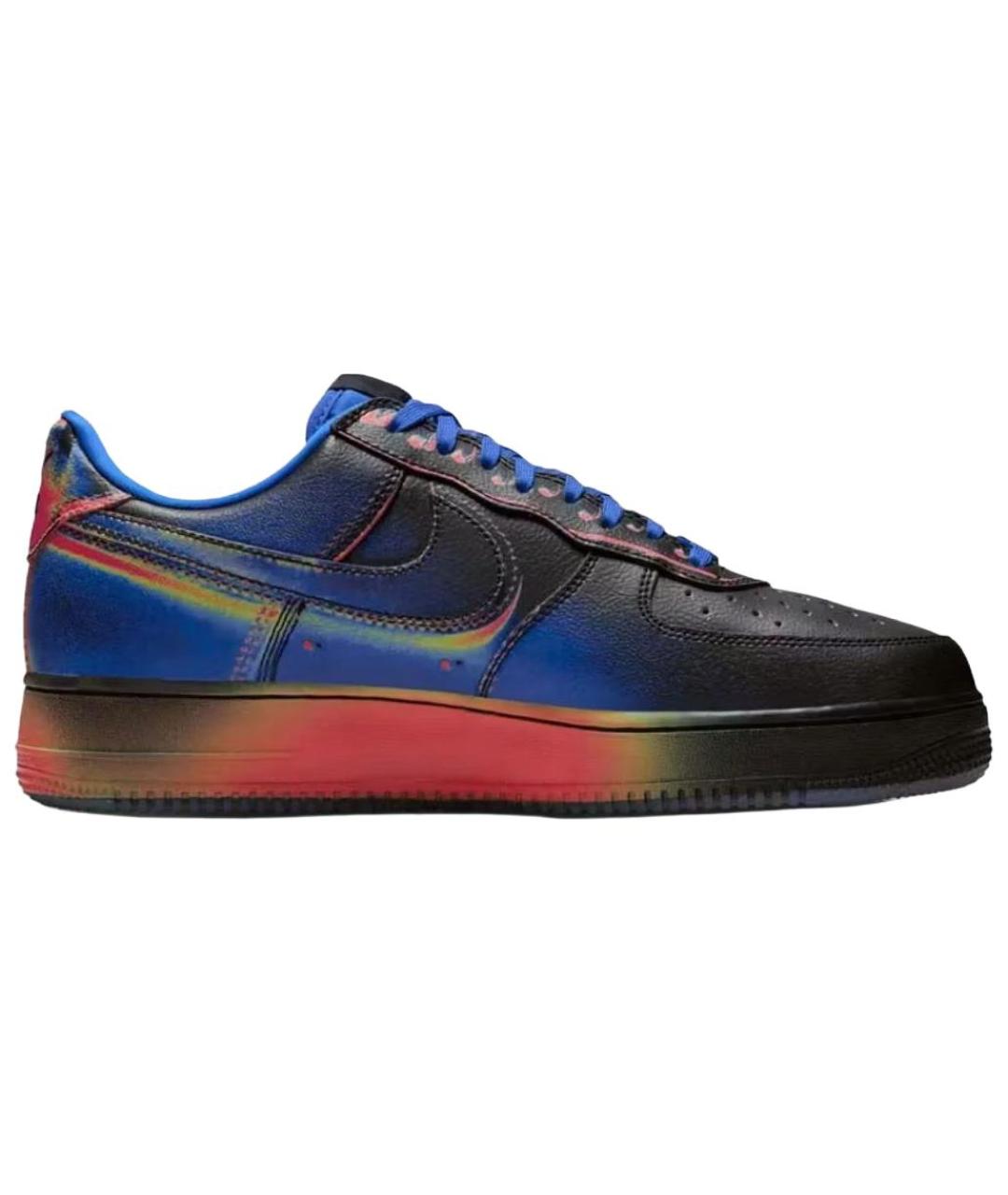 NIKE Черные кожаные низкие кроссовки / кеды, фото 3