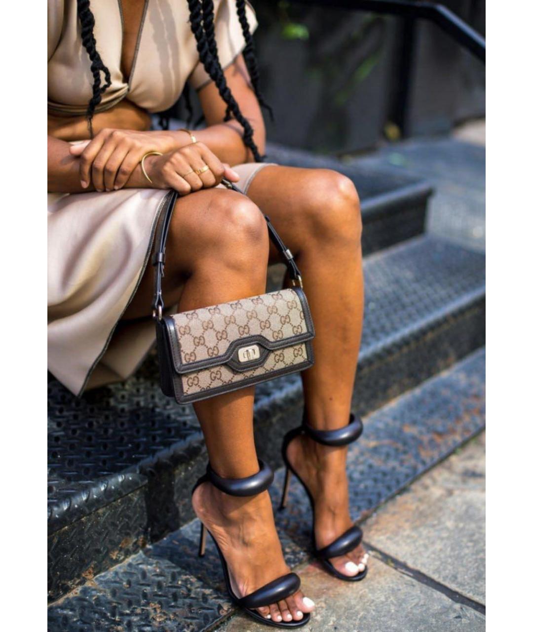 GUCCI Коричневая кожаная сумка с короткими ручками, фото 6