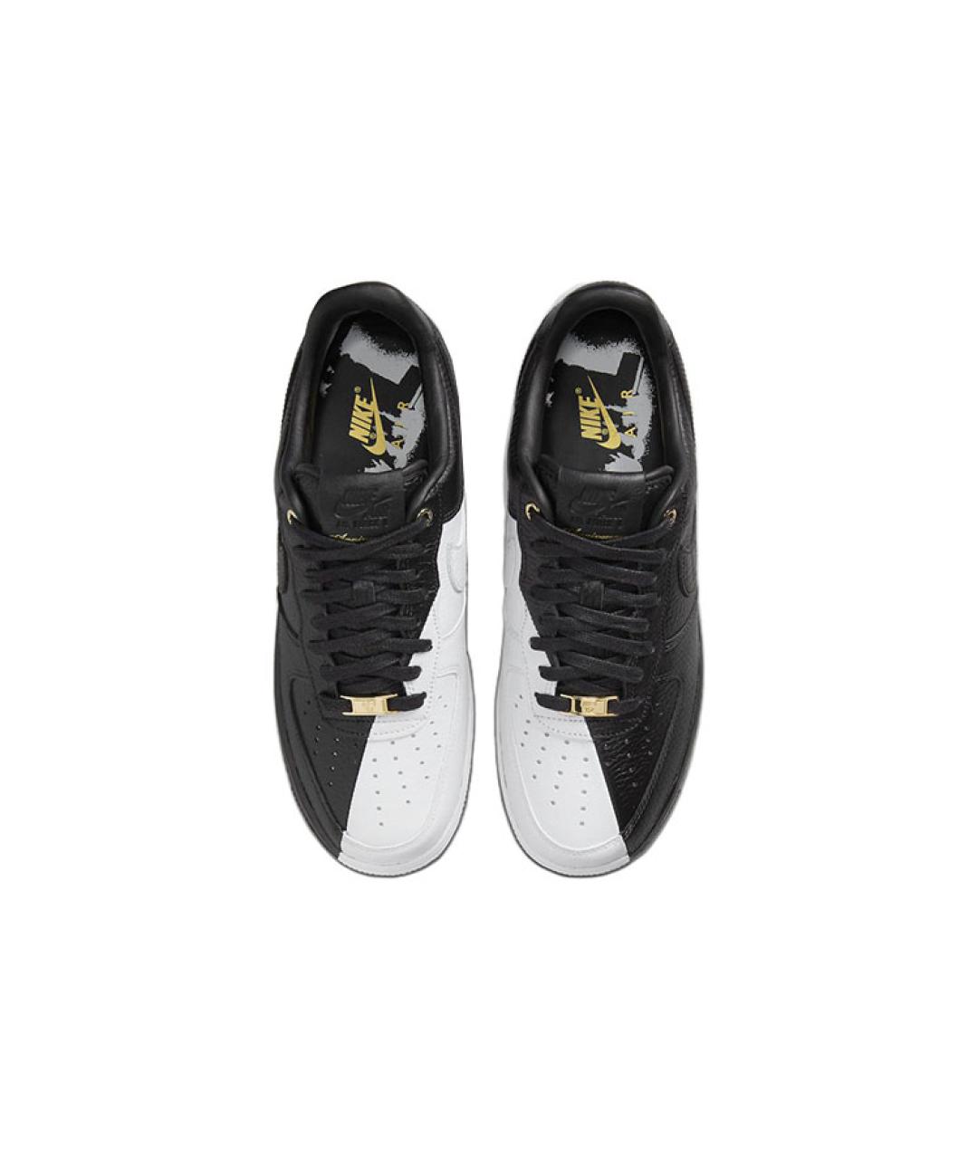 NIKE Черные кожаные низкие кроссовки / кеды, фото 5