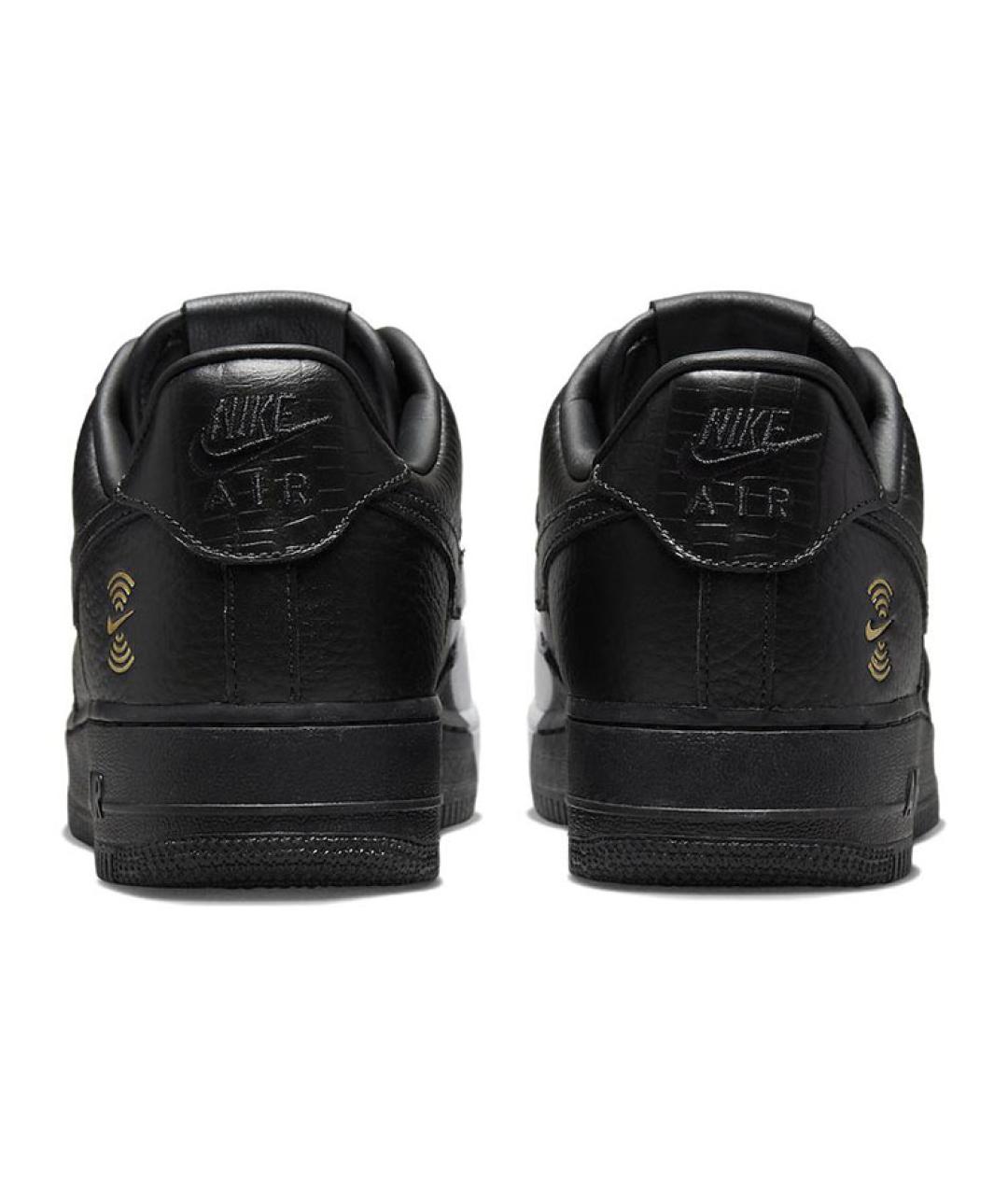 NIKE Черные кожаные низкие кроссовки / кеды, фото 6