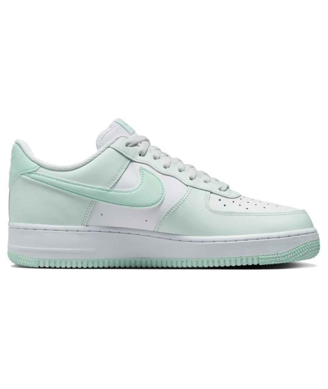 NIKE Зеленые кожаные низкие кроссовки / кеды, фото 3