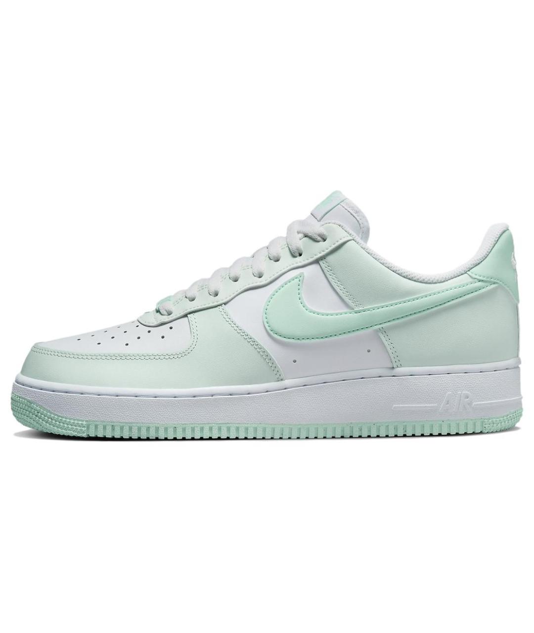 NIKE Зеленые кожаные низкие кроссовки / кеды, фото 2