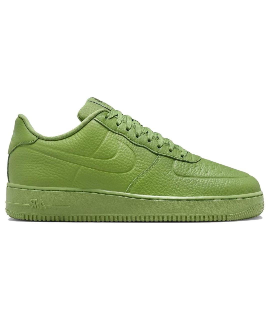 NIKE Зеленые кожаные низкие кроссовки / кеды, фото 1