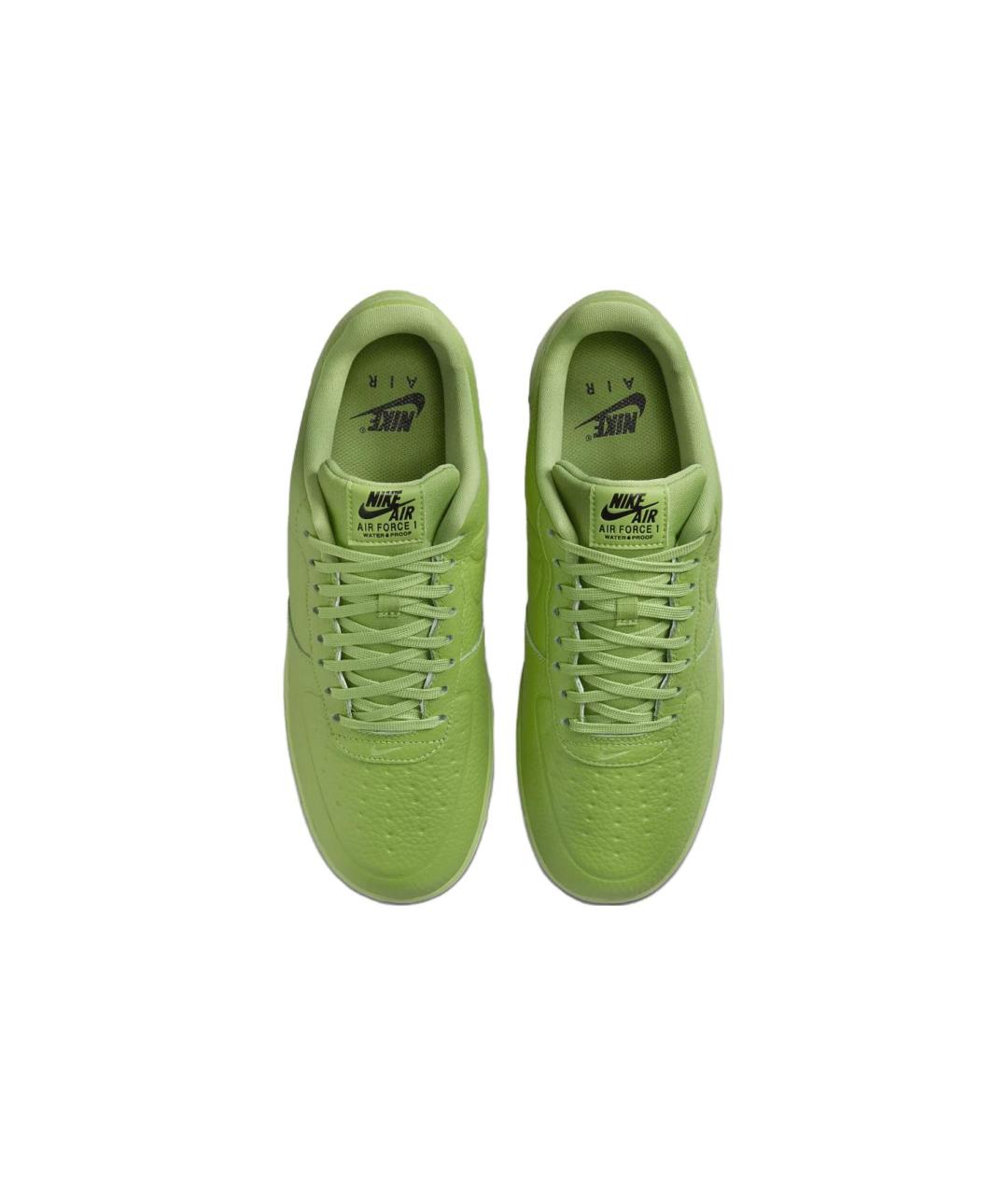 NIKE Зеленые кожаные низкие кроссовки / кеды, фото 5
