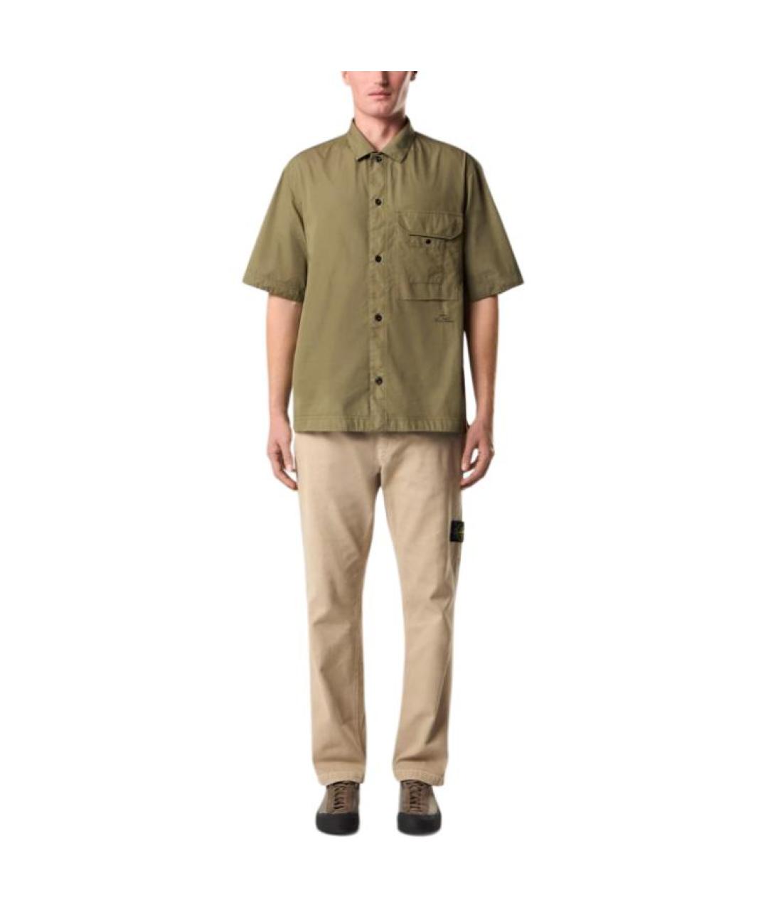 STONE ISLAND Зеленая классическая рубашка, фото 3