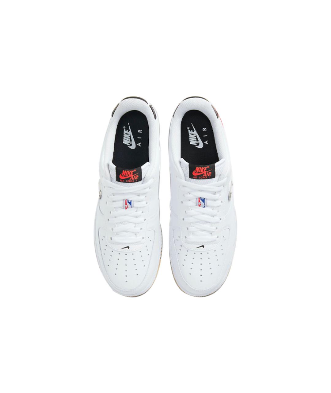 NIKE Белые кожаные низкие кроссовки / кеды, фото 5