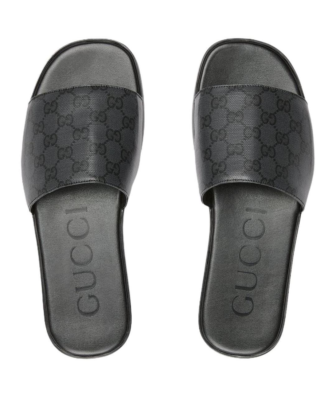 GUCCI Черные шлепанцы, фото 4