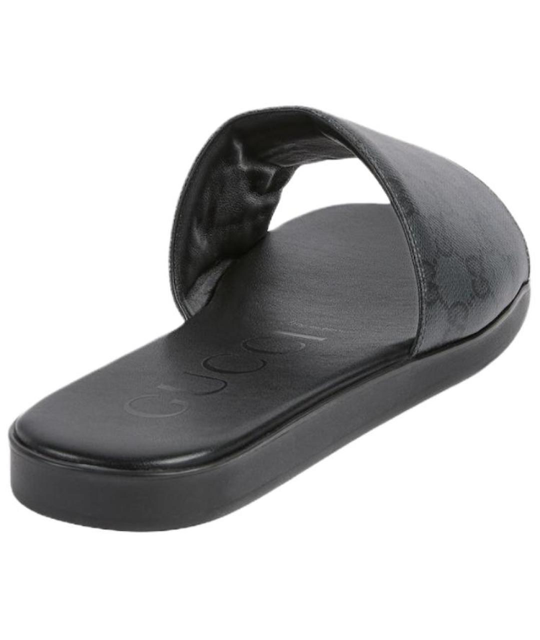 GUCCI Черные шлепанцы, фото 3