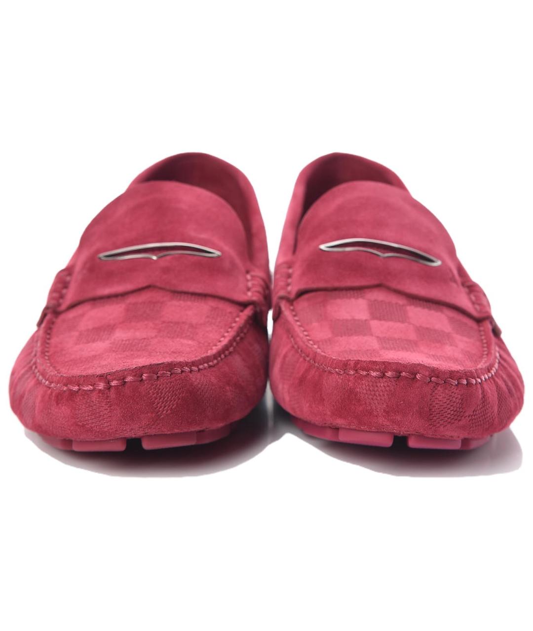 LOUIS VUITTON Бордовые лоферы, фото 3