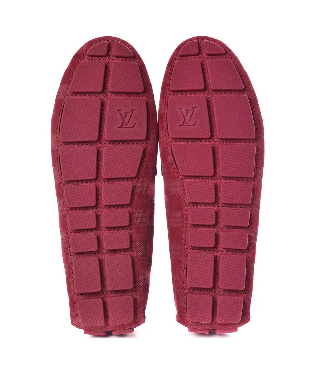 LOUIS VUITTON Бордовые лоферы, фото 5