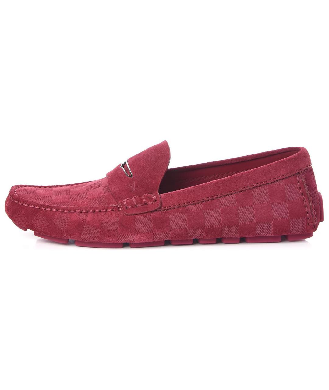 LOUIS VUITTON Бордовые лоферы, фото 6