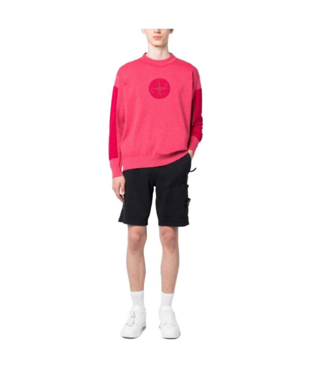 STONE ISLAND Темно-синие шорты, фото 4