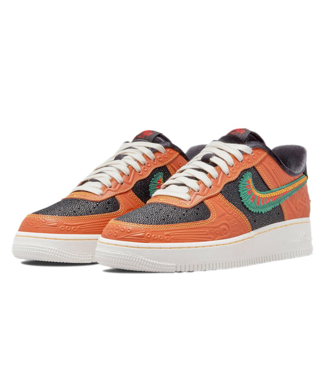 NIKE Оранжевое низкие кроссовки / кеды, фото 4