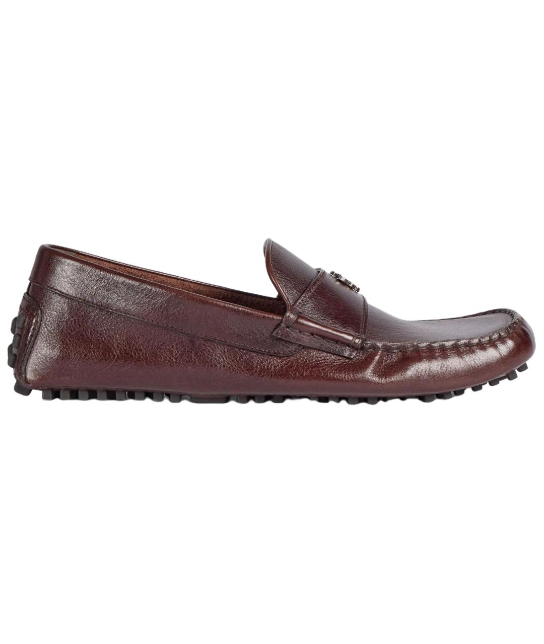 GUCCI Коричневые кожаные лоферы, фото 1