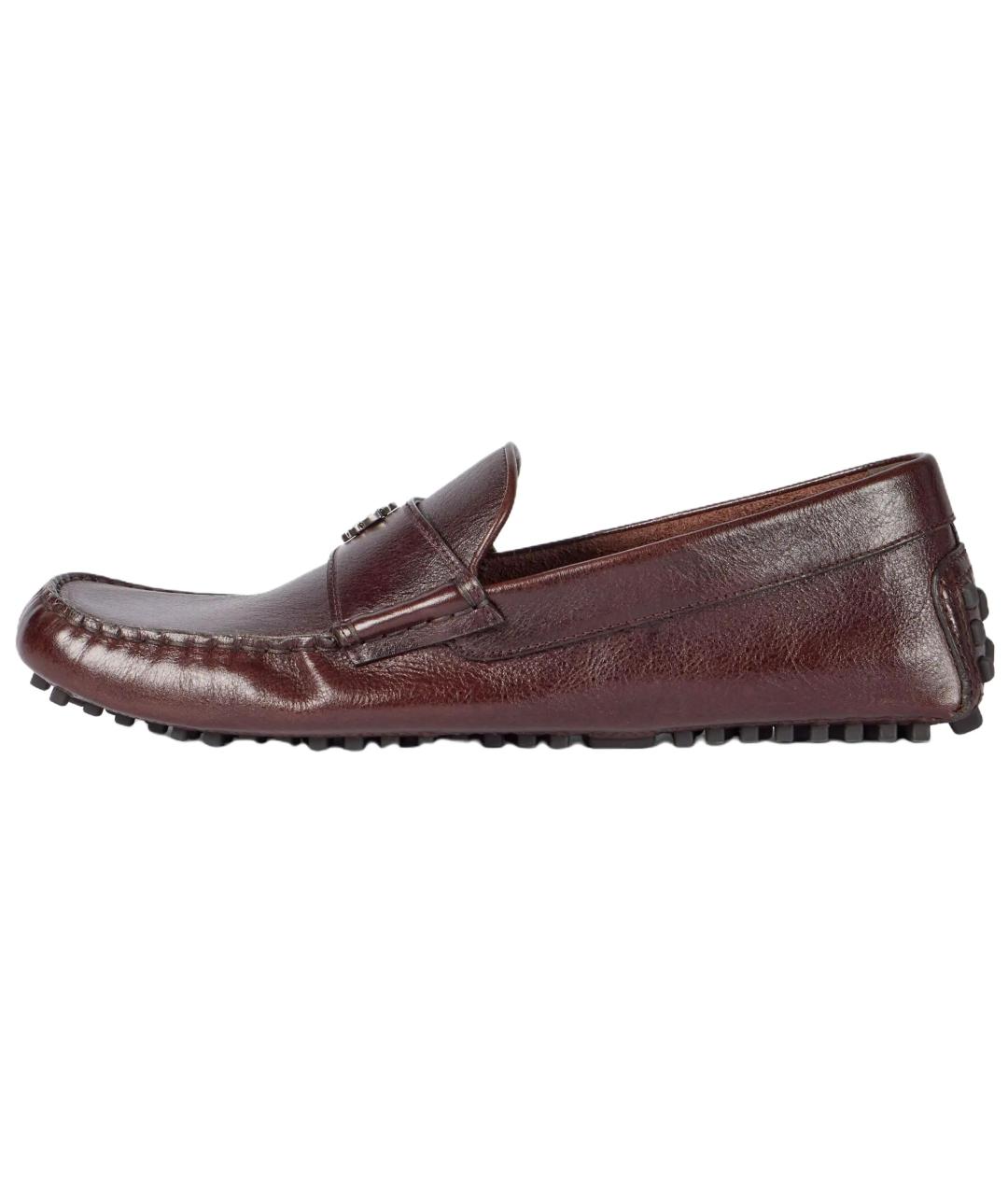 GUCCI Коричневые кожаные лоферы, фото 2