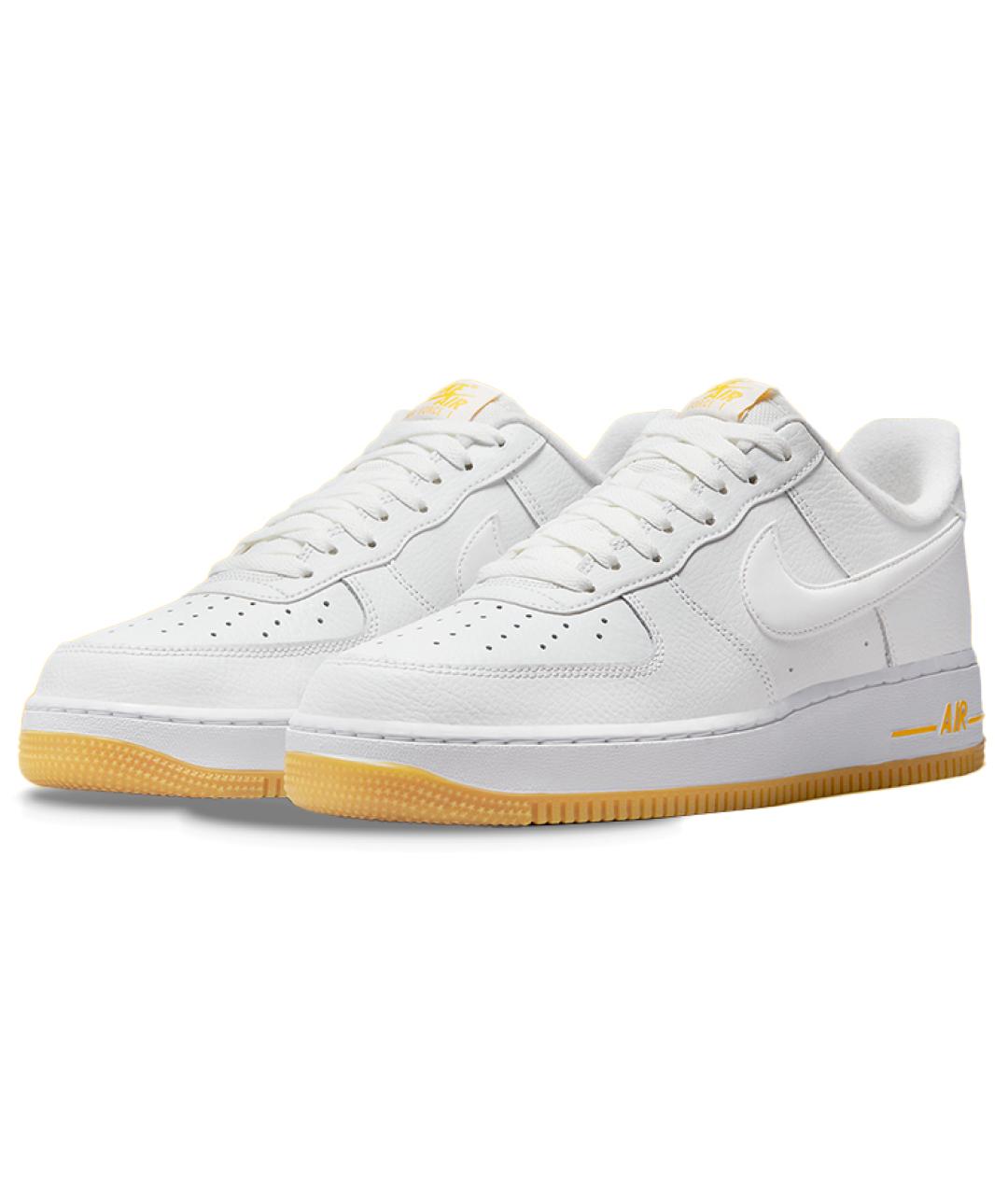 NIKE Белые кожаные низкие кроссовки / кеды, фото 4