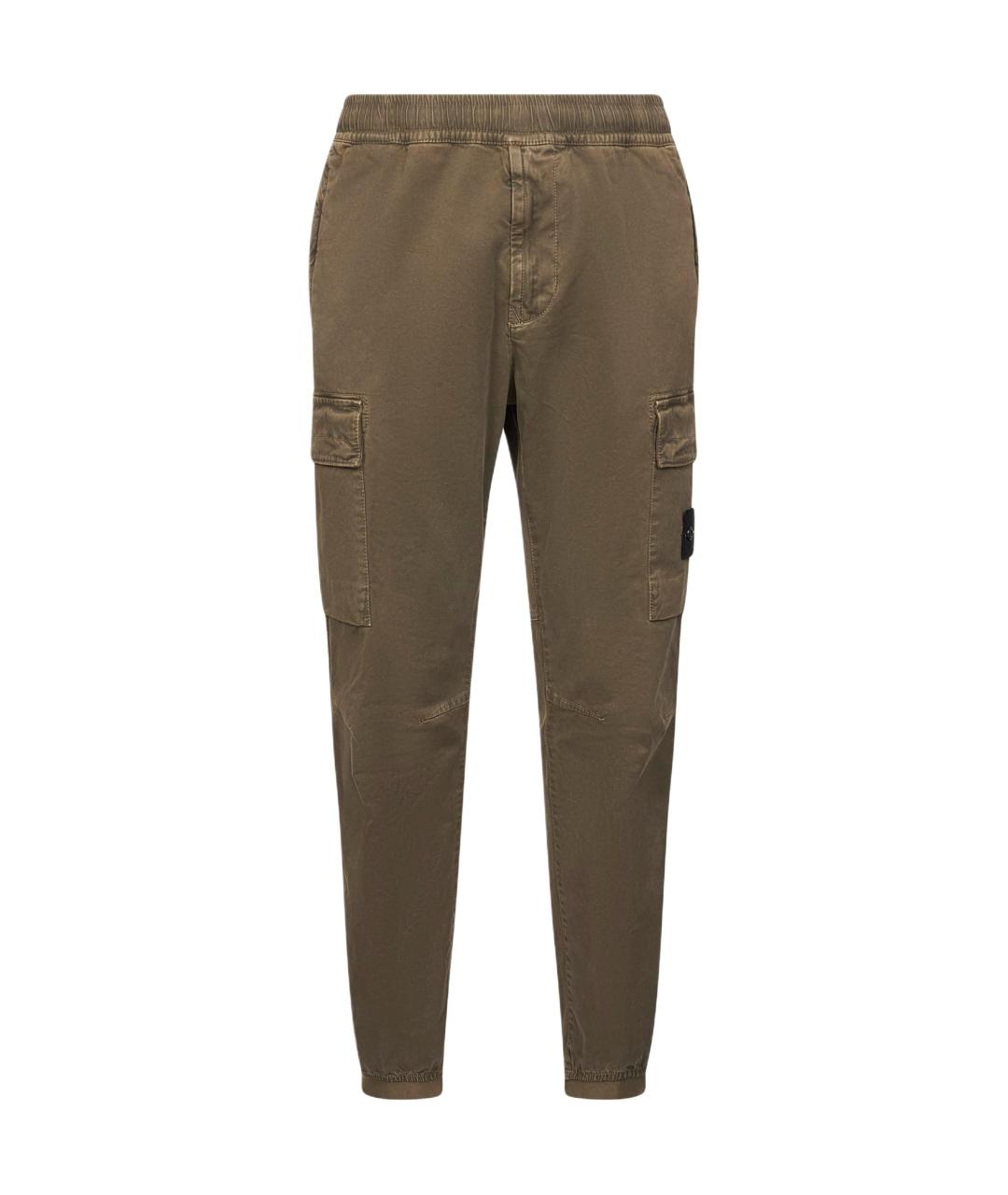 STONE ISLAND Зеленые брюки чинос, фото 1