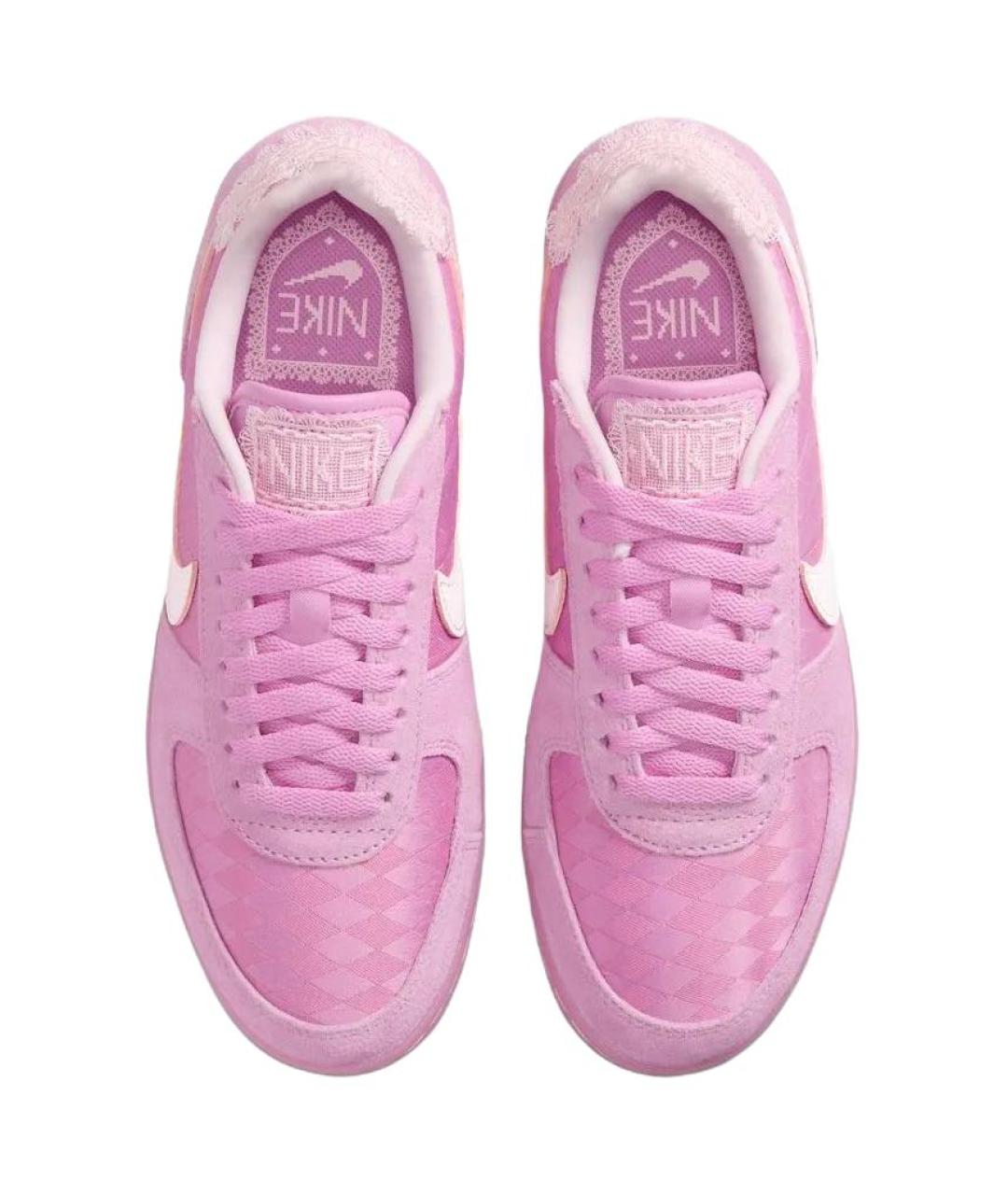 NIKE Розовые замшевые кроссовки, фото 4