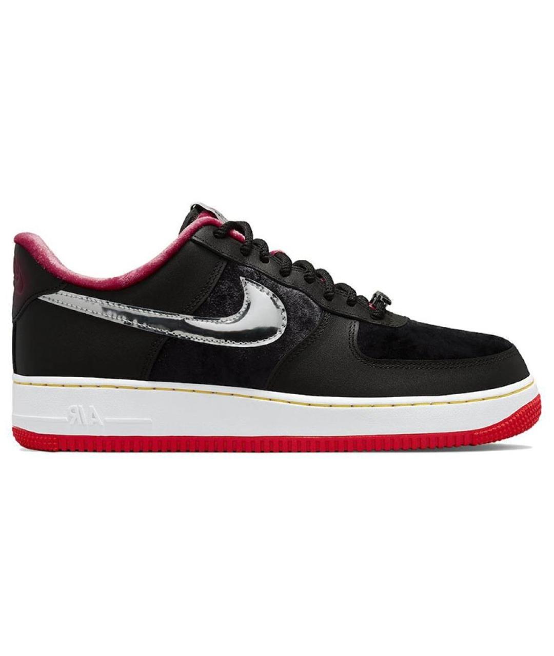 NIKE Черные кожаные низкие кроссовки / кеды, фото 1