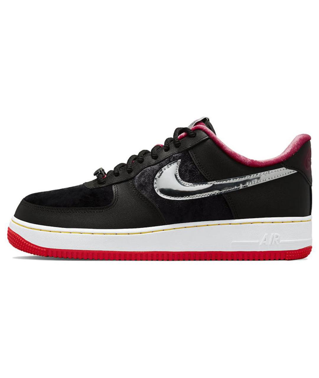 NIKE Черные кожаные низкие кроссовки / кеды, фото 2
