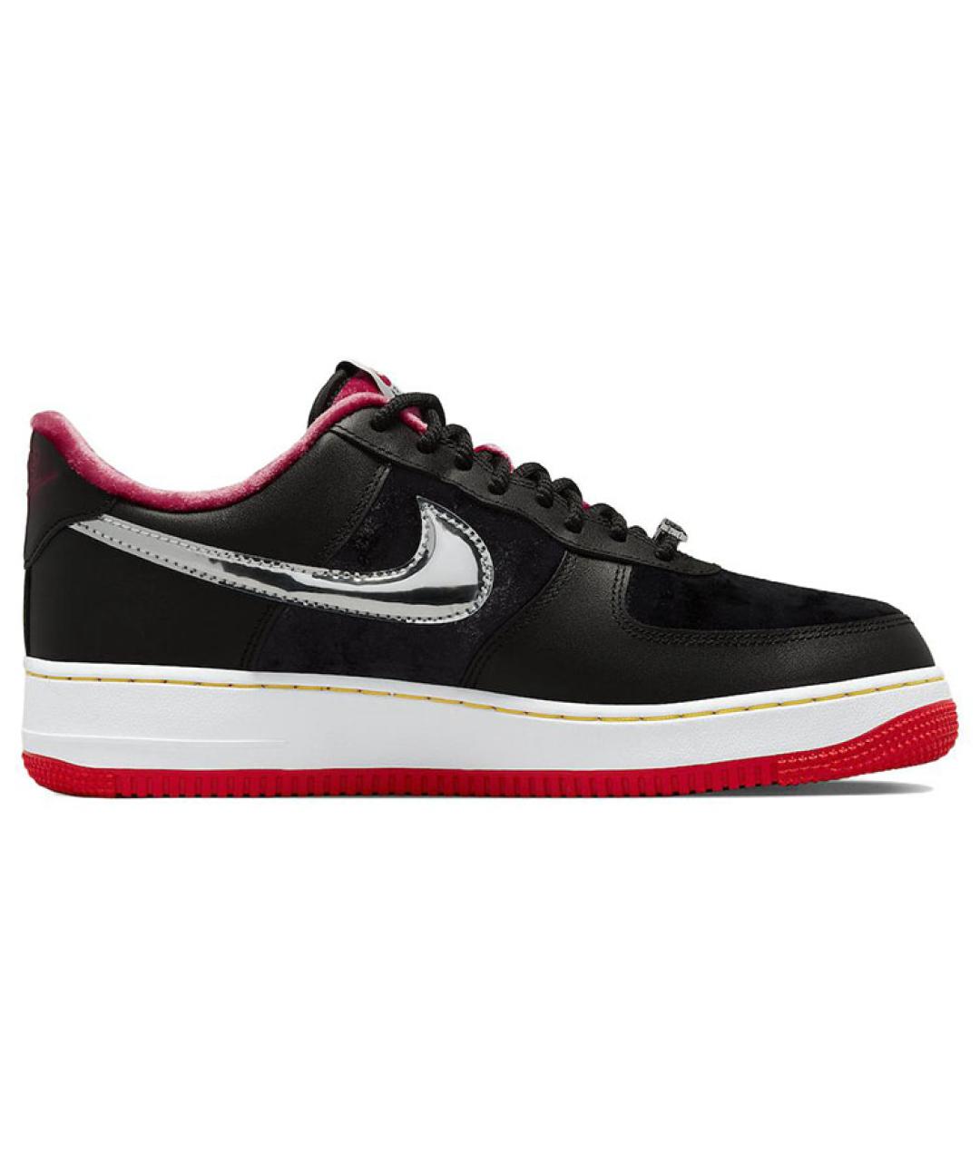 NIKE Черные кожаные низкие кроссовки / кеды, фото 3
